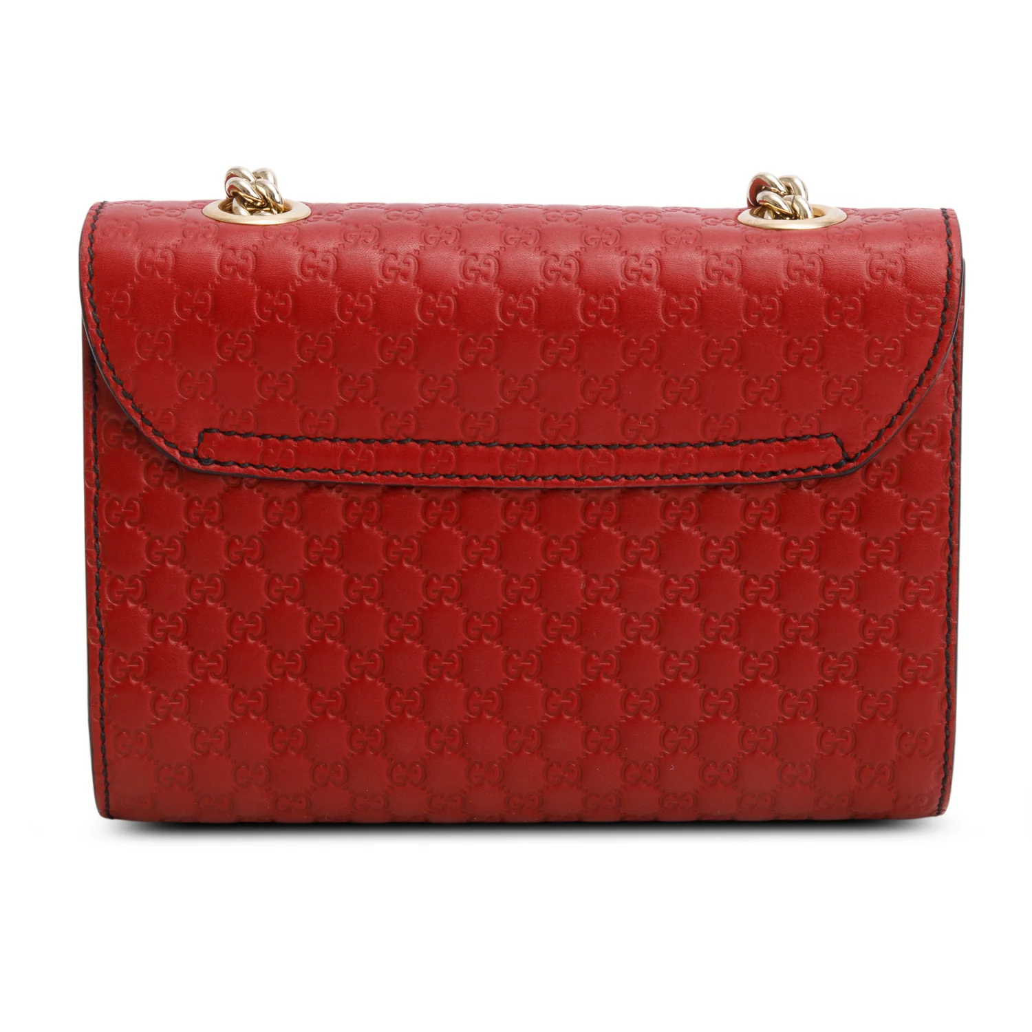 Gucci Red Soft Microguccissima Mini Emily Chain Shoulder Bag - Image 4