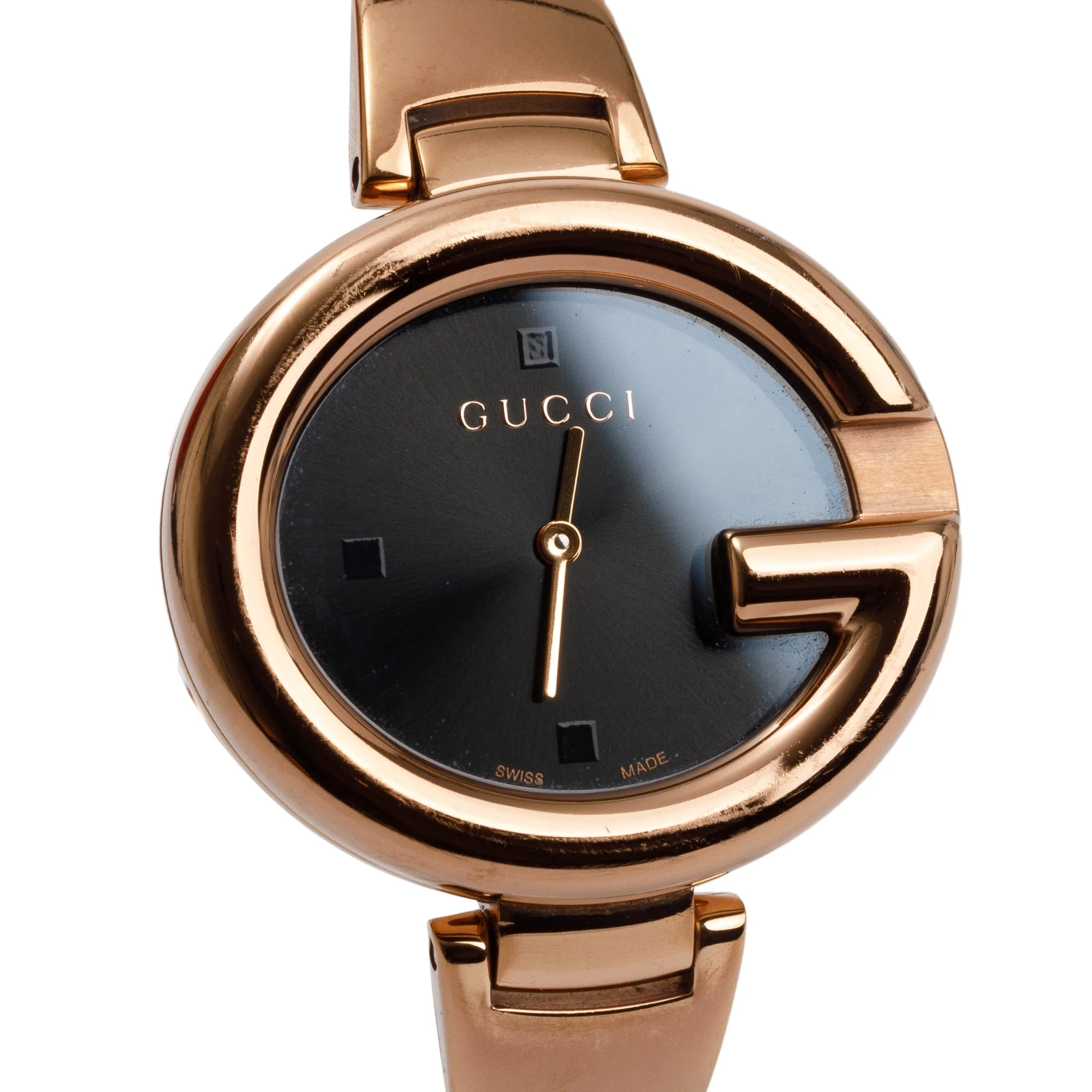 Gucci Rose Gold Plated Stainless Steel Guccissima 36 mm Watch - Image 2