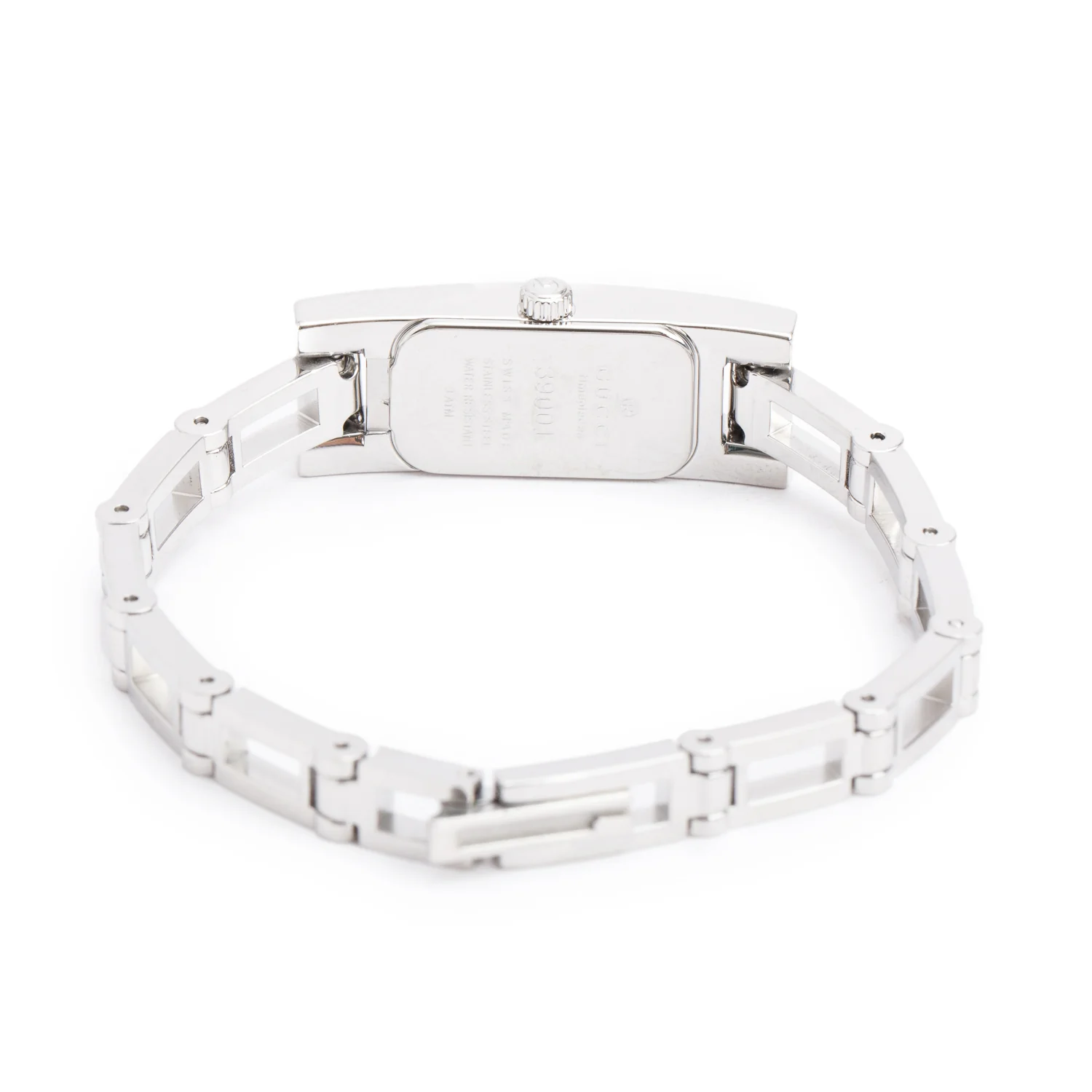 Gucci Stainless Steel 3900 Series Watch Diamond Blue Mother of Pearl Diamond Dial - Image 3
