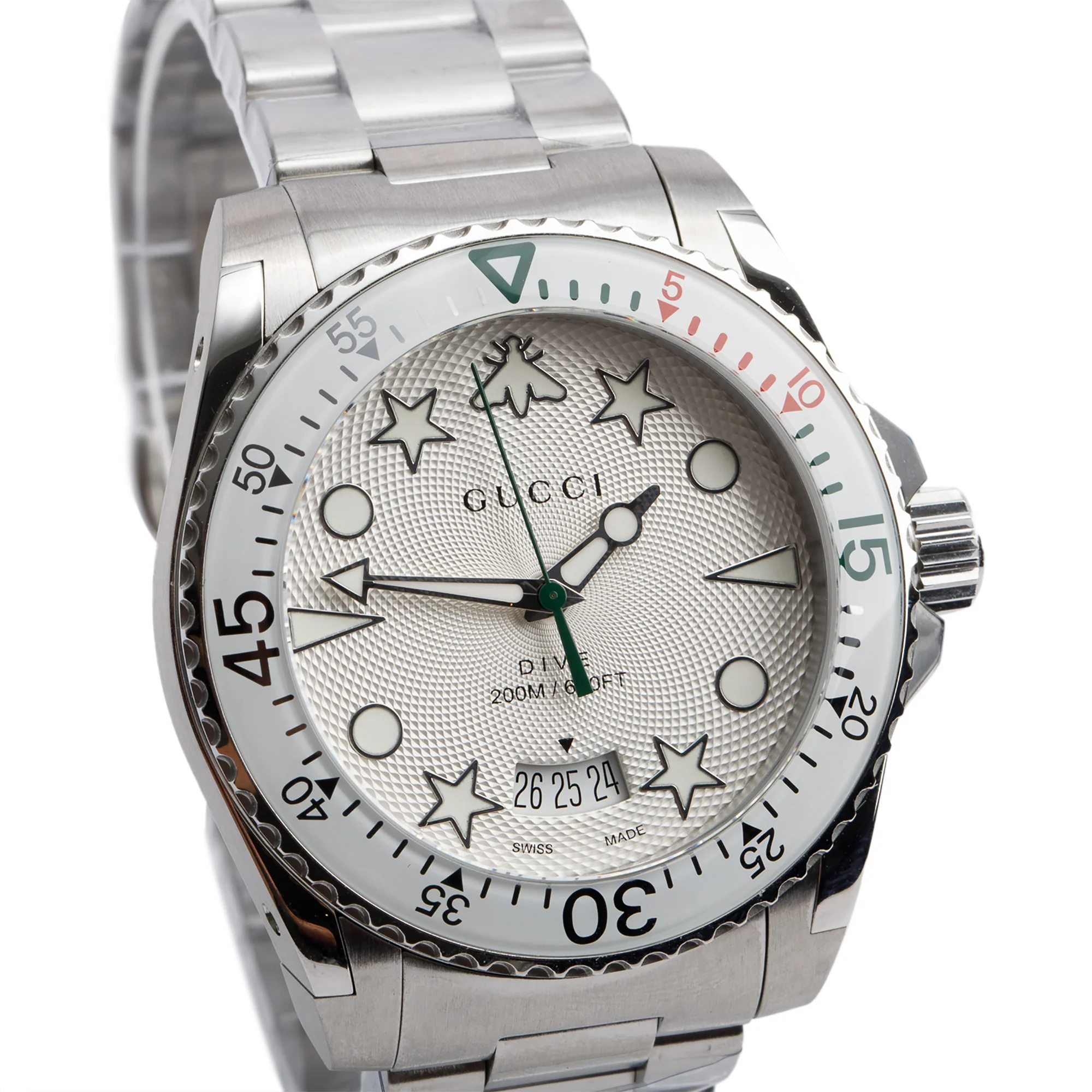 Gucci Stainless Steel 40 MM Dive Quartz Watch w/ Box - Image 3