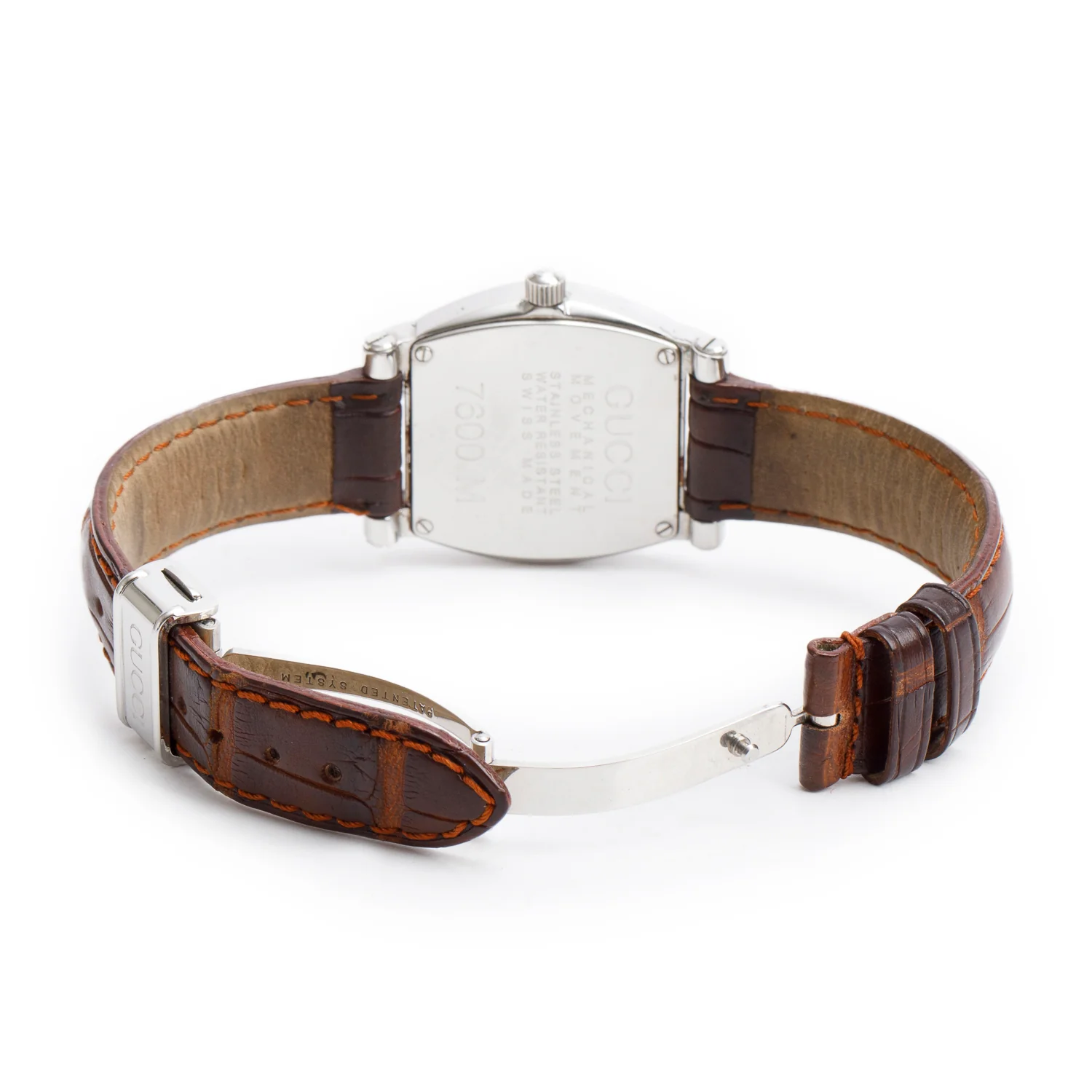 Gucci Stainless Steel 7600 Series Quartz Watch Rose Gold Tone Dial - Image 4