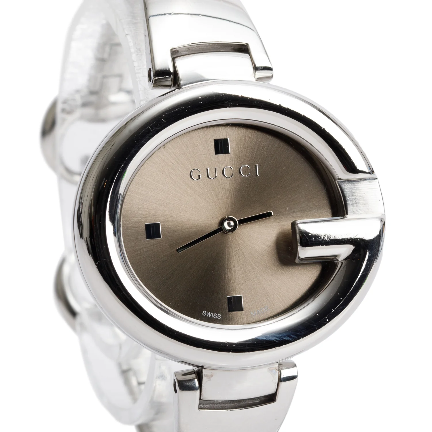 Gucci Stainless Steel Guccissima Watch Brown Dial 134.3 - Image 2