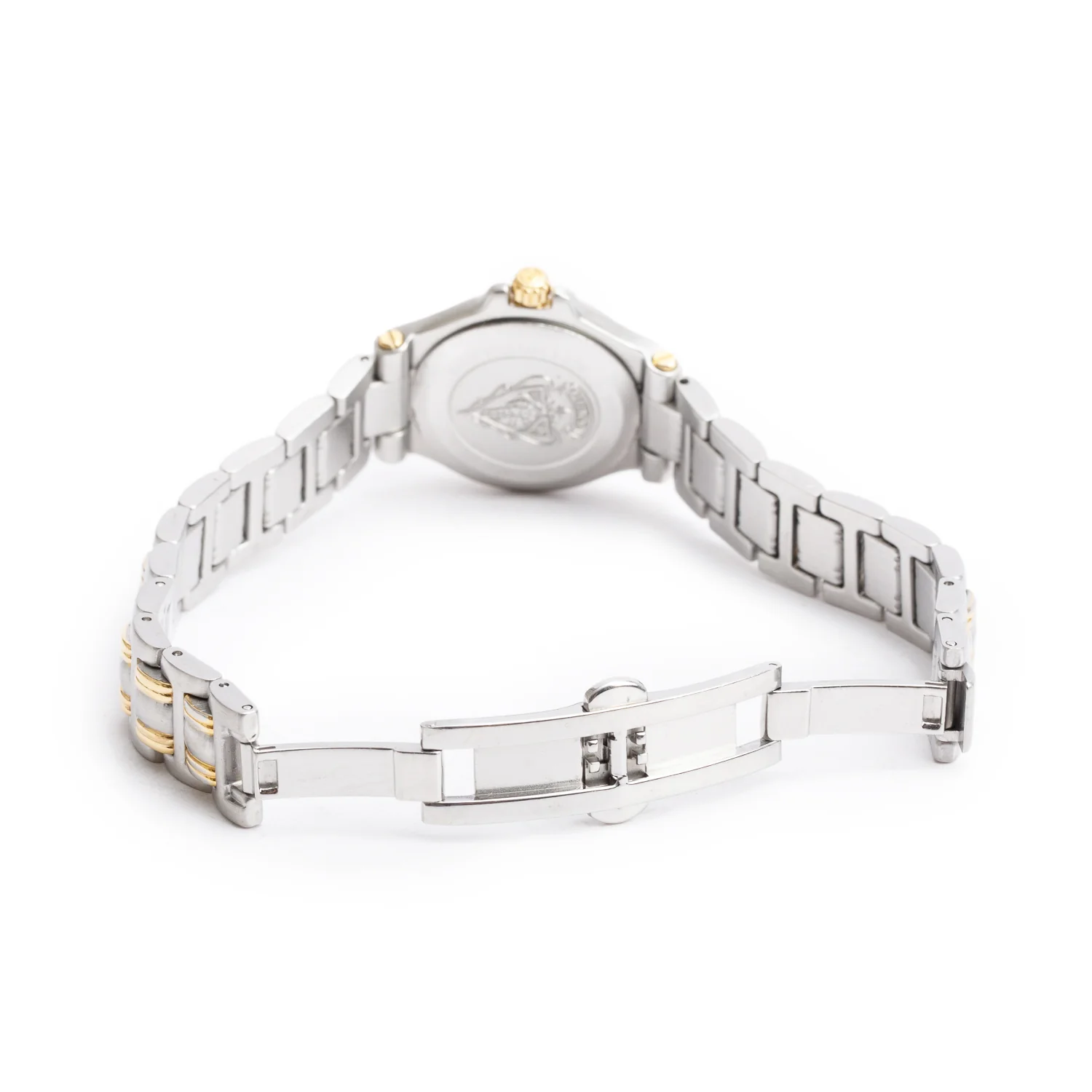 Gucci Stainless Steel & Yellow Gold-Plated 9040L Series 26 MM Quartz Watch Gold Dial - Image 4