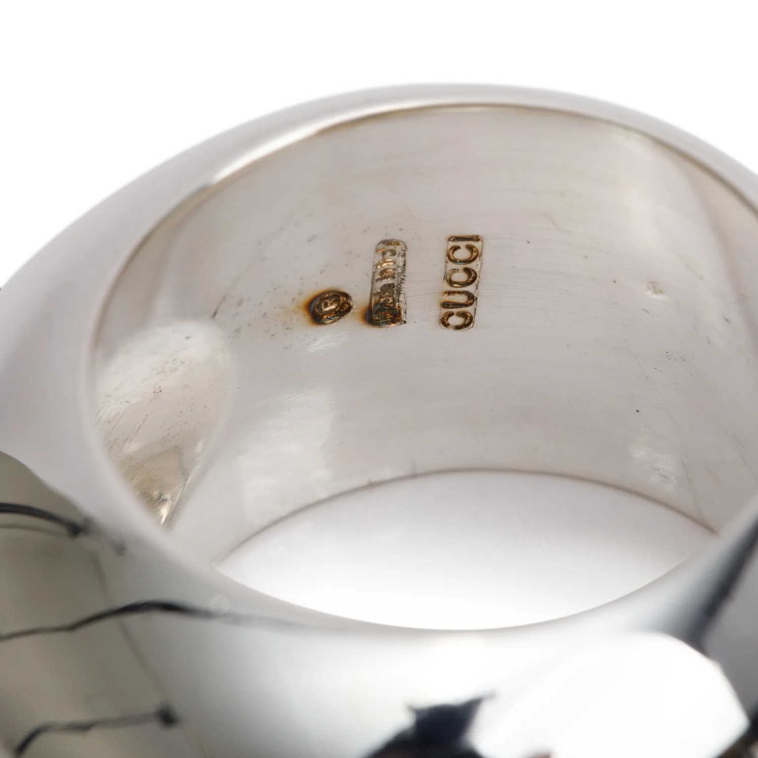 Gucci Sterling Silver Dome Bubble Ring, Size 11 5 - Image 2