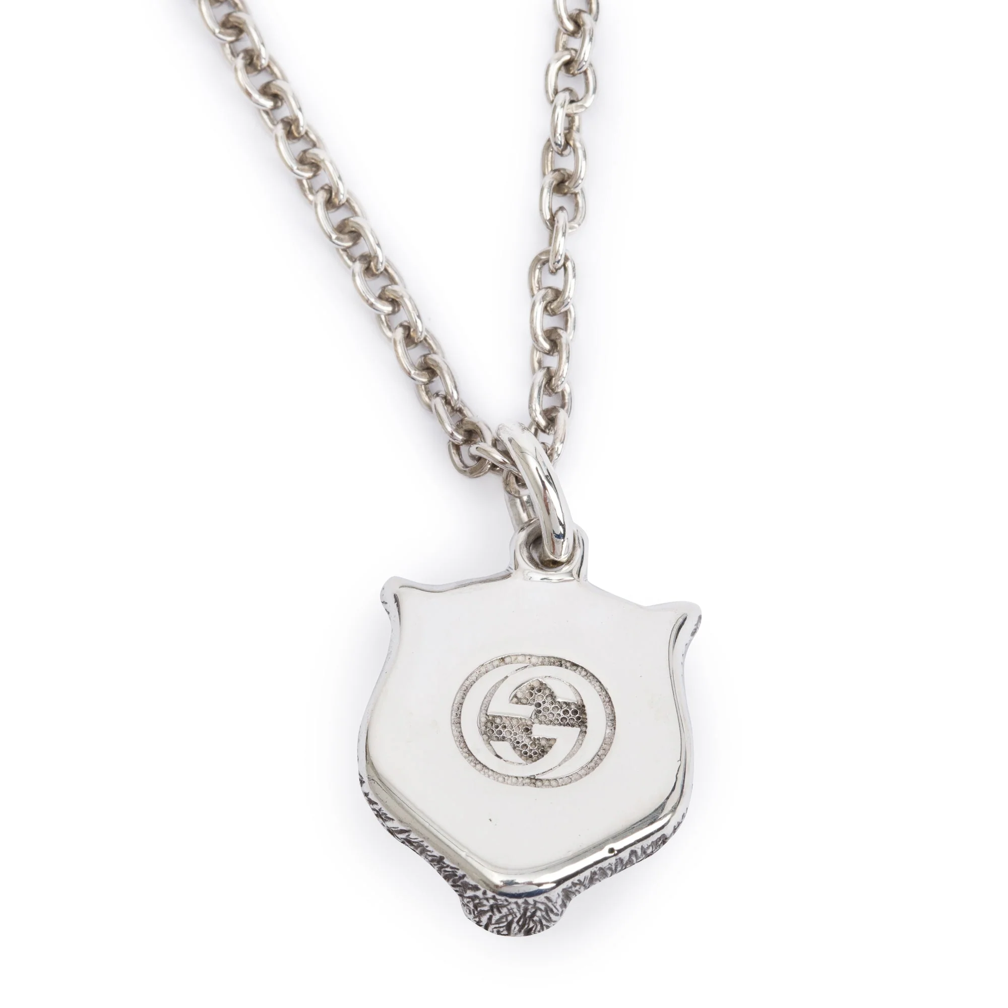 Gucci Sterling Silver Feline Head Pendant Necklace w/ Box - Image 5