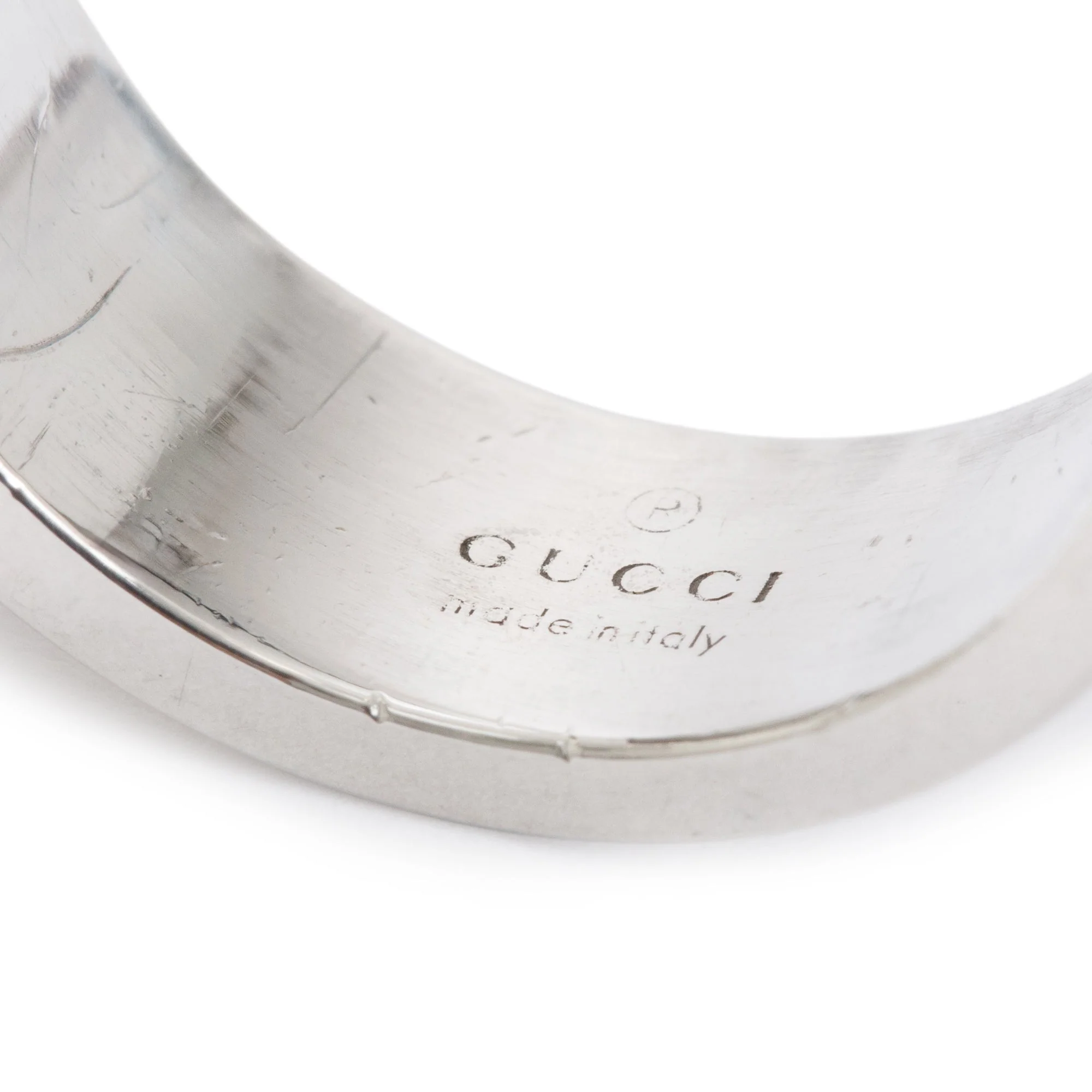 Gucci Sterling Silver Ghost Ring, Size 19 8.75 - Image 3