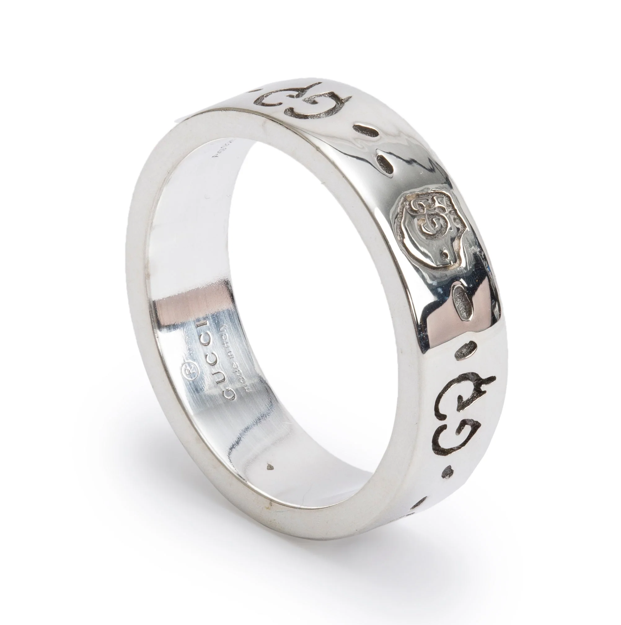 Gucci Sterling Silver Ghost Ring, Size 20 9 - Image 4