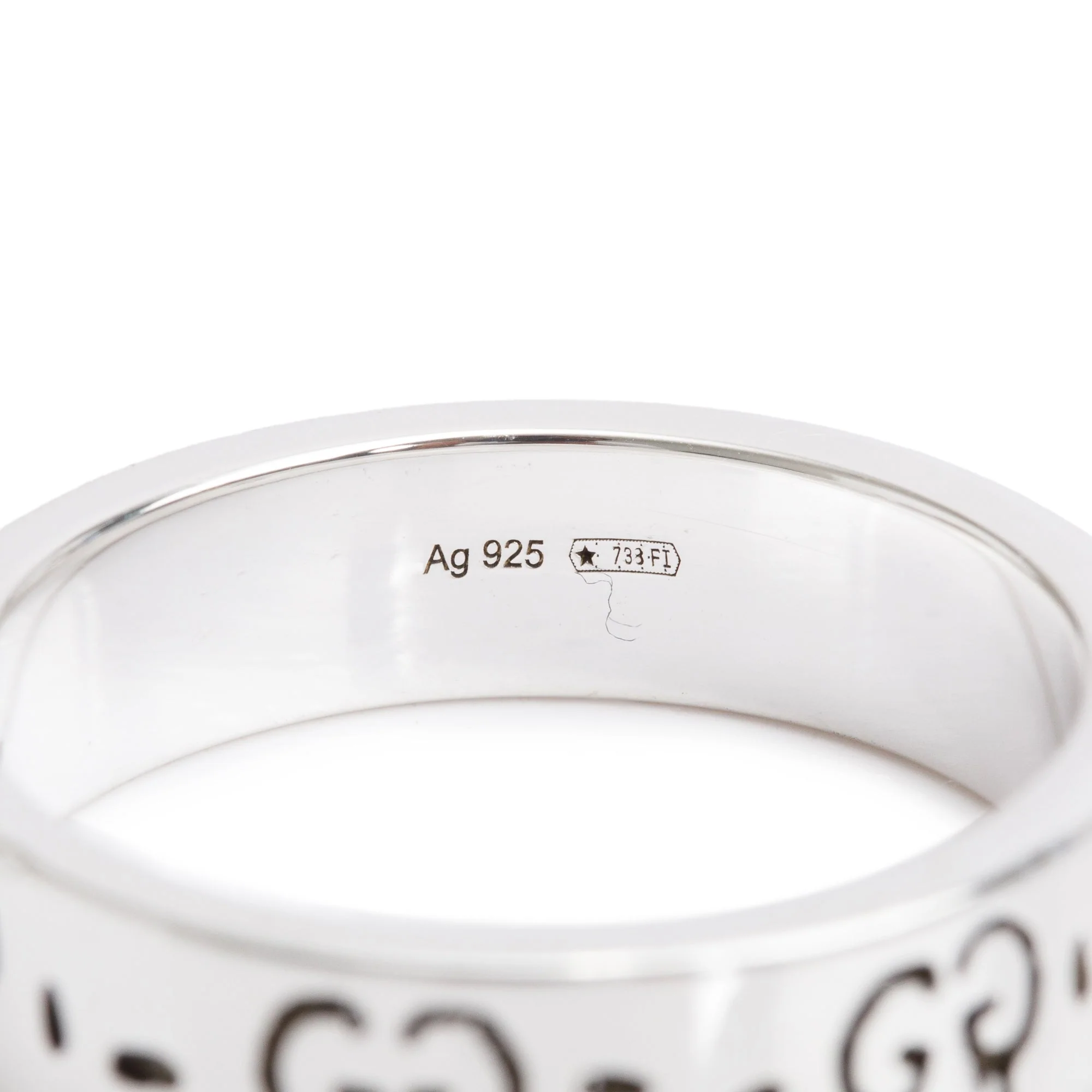 Gucci Sterling Silver Ghost Ring, Size 22 9.75 - Image 2