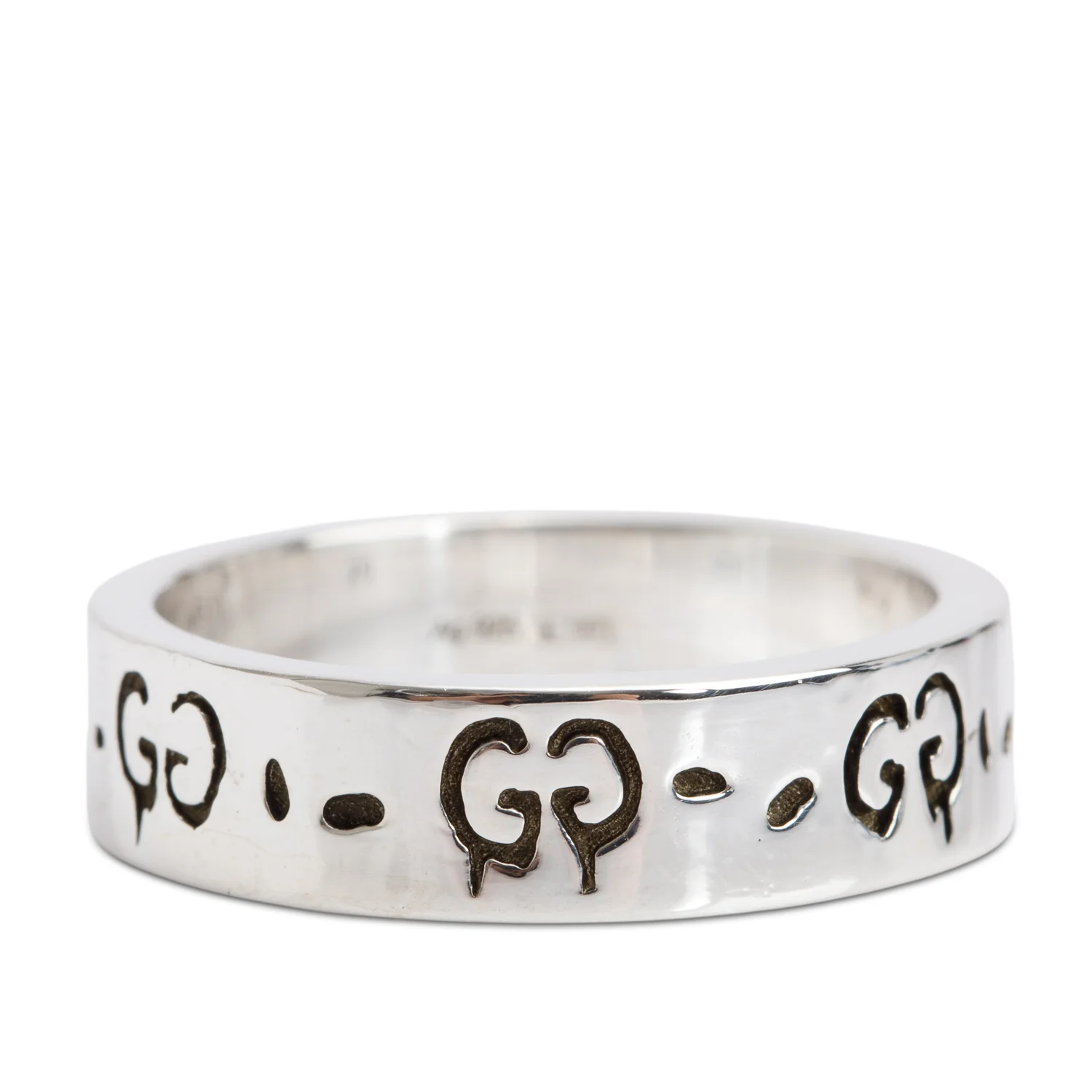 Gucci Sterling Silver Ghost Ring, Size 9