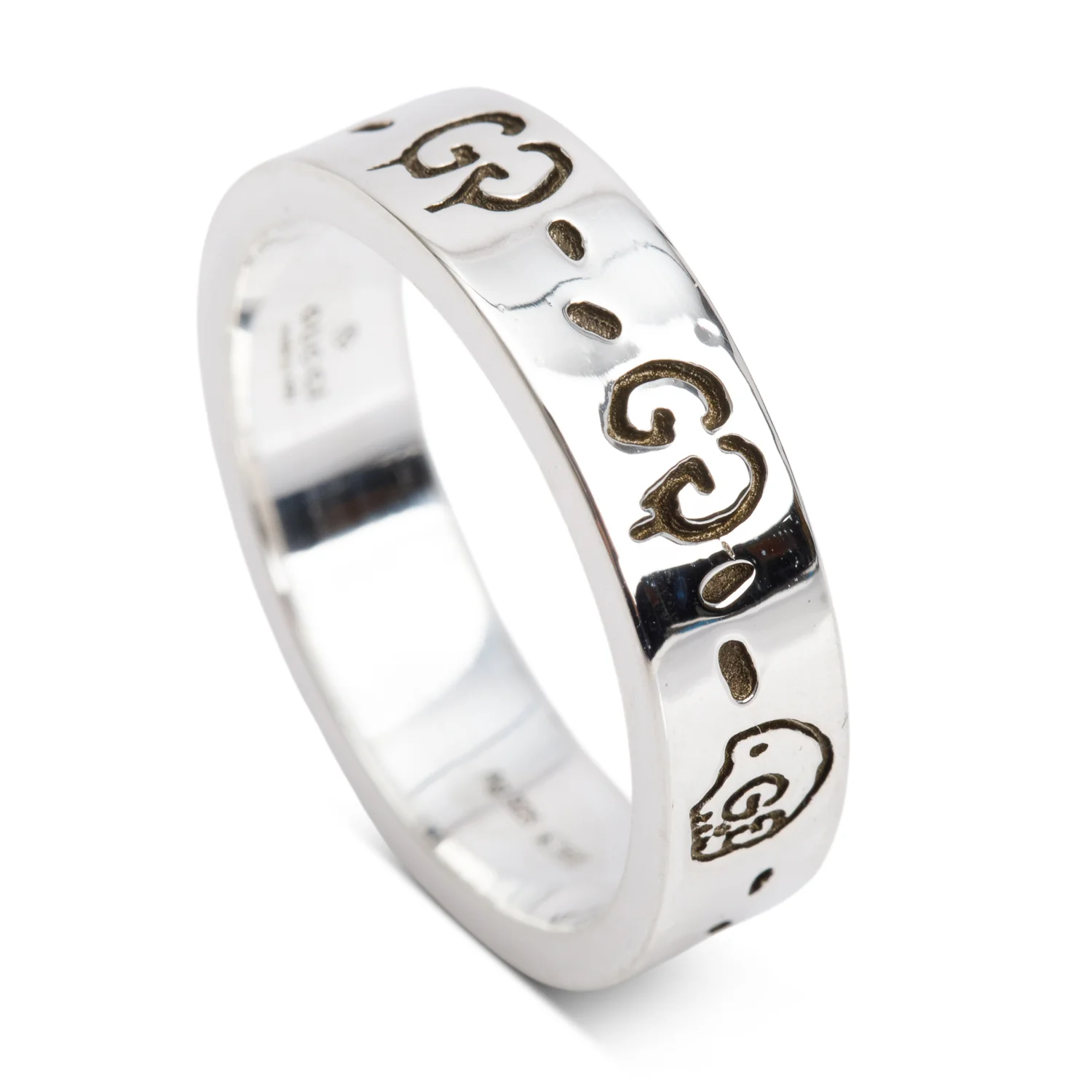 Gucci Sterling Silver Ghost Ring, Size 9 - Image 2