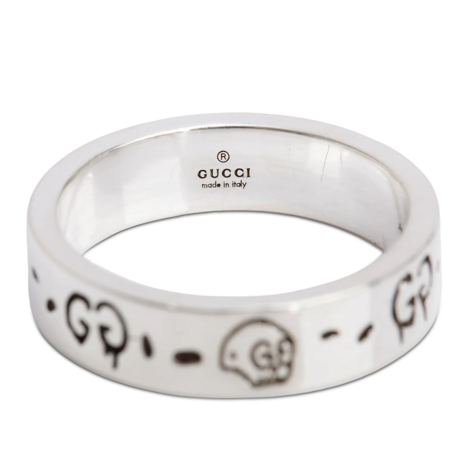 Gucci Sterling Silver Ghost Ring, Size 9 - Image 3