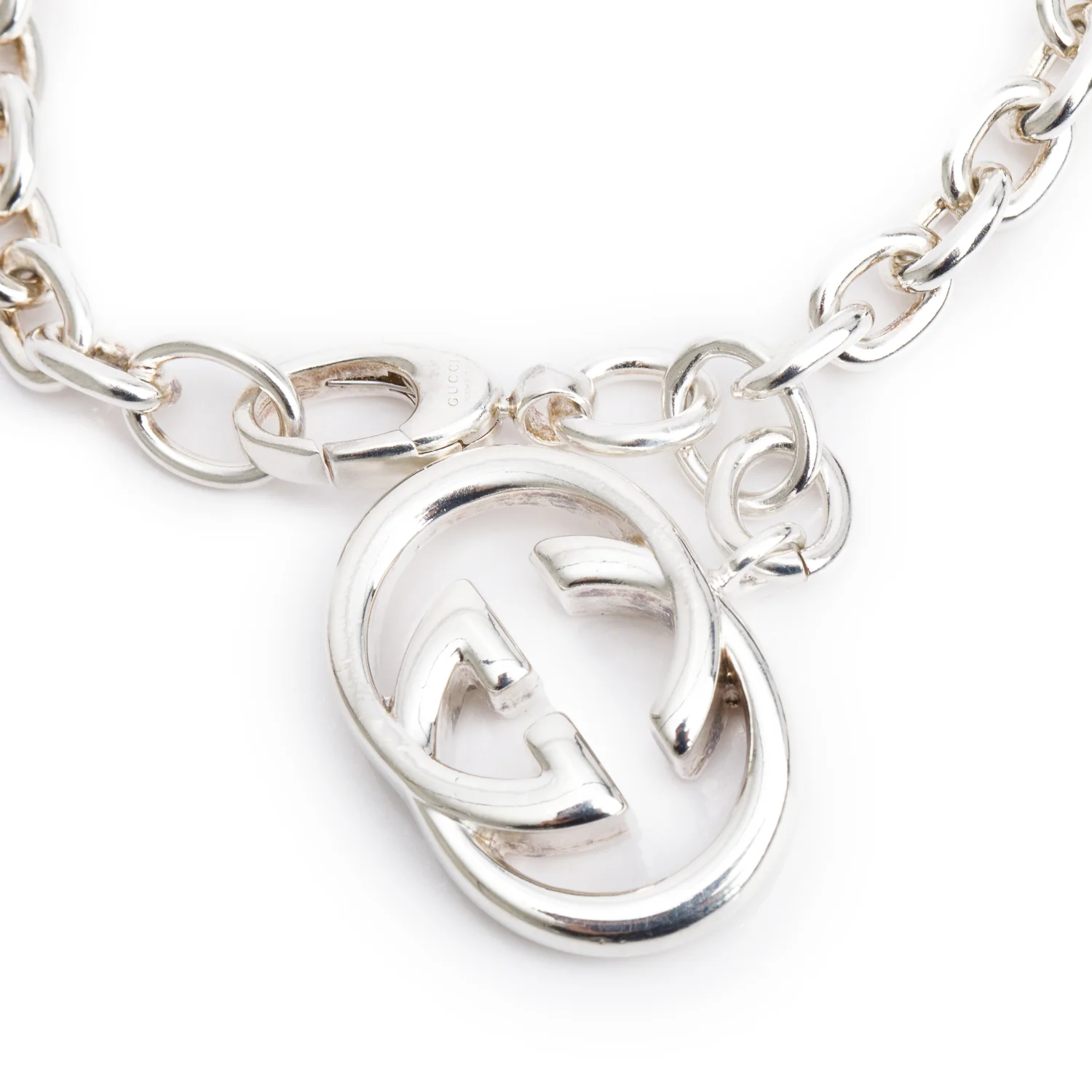 Gucci Sterling Silver Interlocking G Bracelet - Image 2