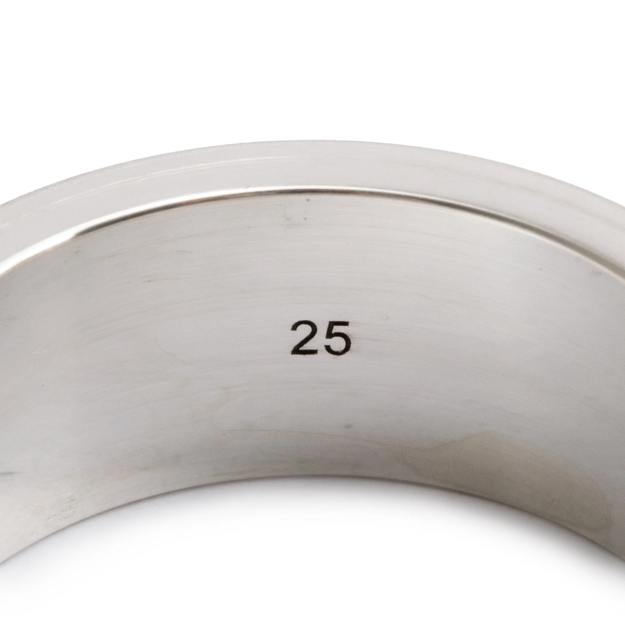 Gucci Sterling Silver Wide 9MM Ghost Ring, Size 25 11 - Image 4