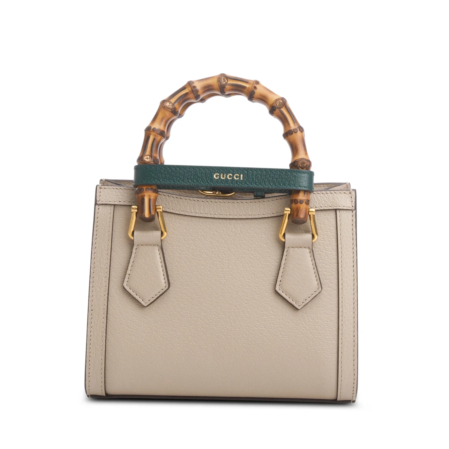 Gucci Taupe Calfskin Leather Diana Mini Tote Bag w/ Strap - Image 5