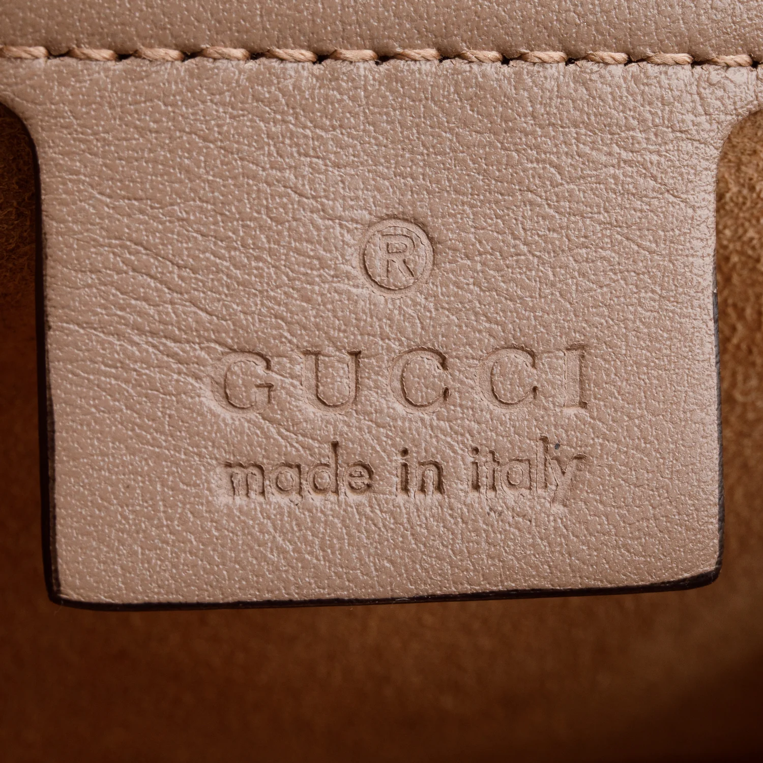 Gucci Taupe Leather GG Marmont Small Shoulder Bag - Image 9