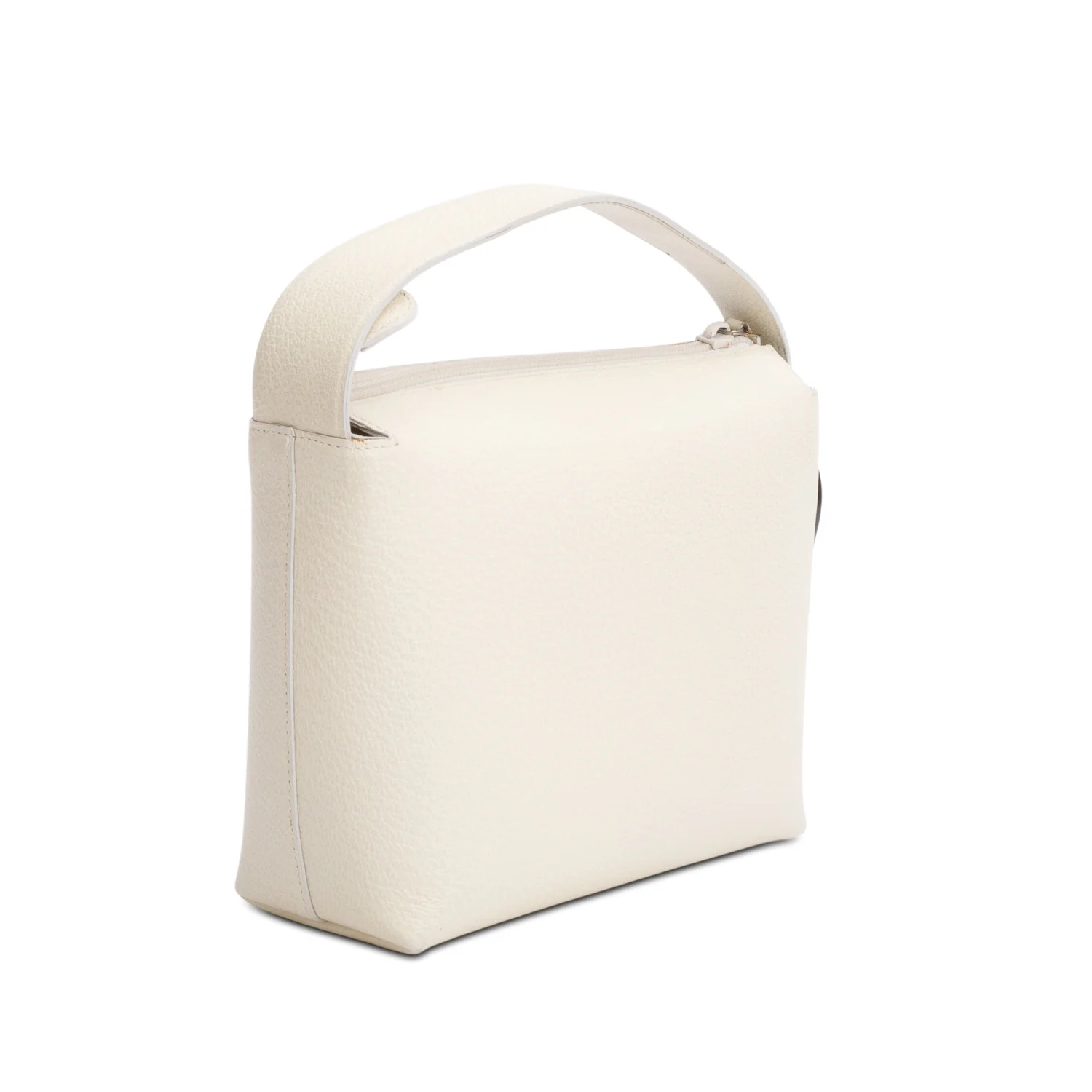 Gucci Vintage Cream Leather Top Handle Bag - Image 2