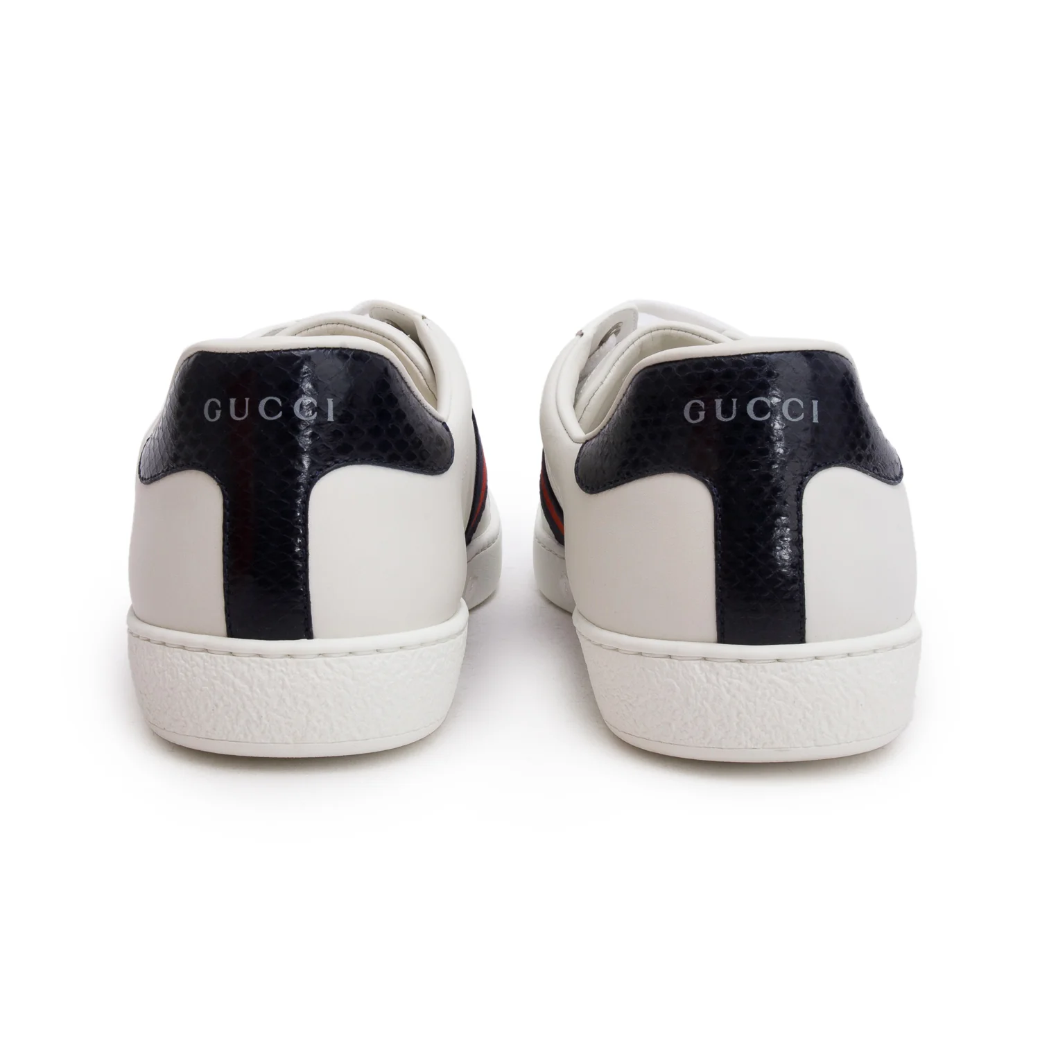 Gucci White Calfskin Ayers Web Ace Sneakers, Men's Size 9 w/ Box - Image 5