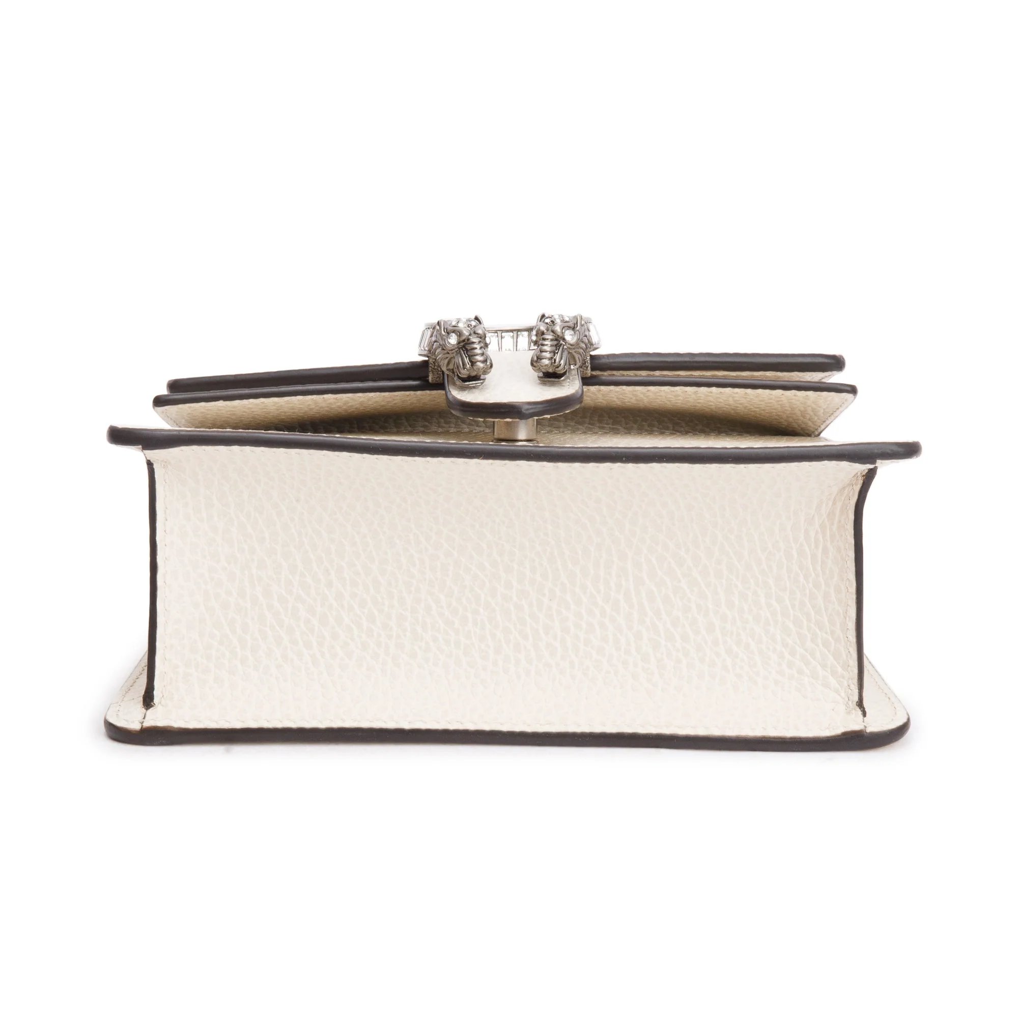 Gucci White Calfskin Leather Dionysus Mini Top Handle Bag w/ Box - Image 8