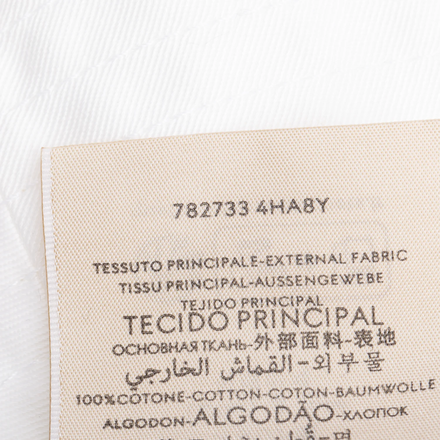 Gucci White Cotton Logo Cabris Bucket Hat, Size S 57 - Image 5