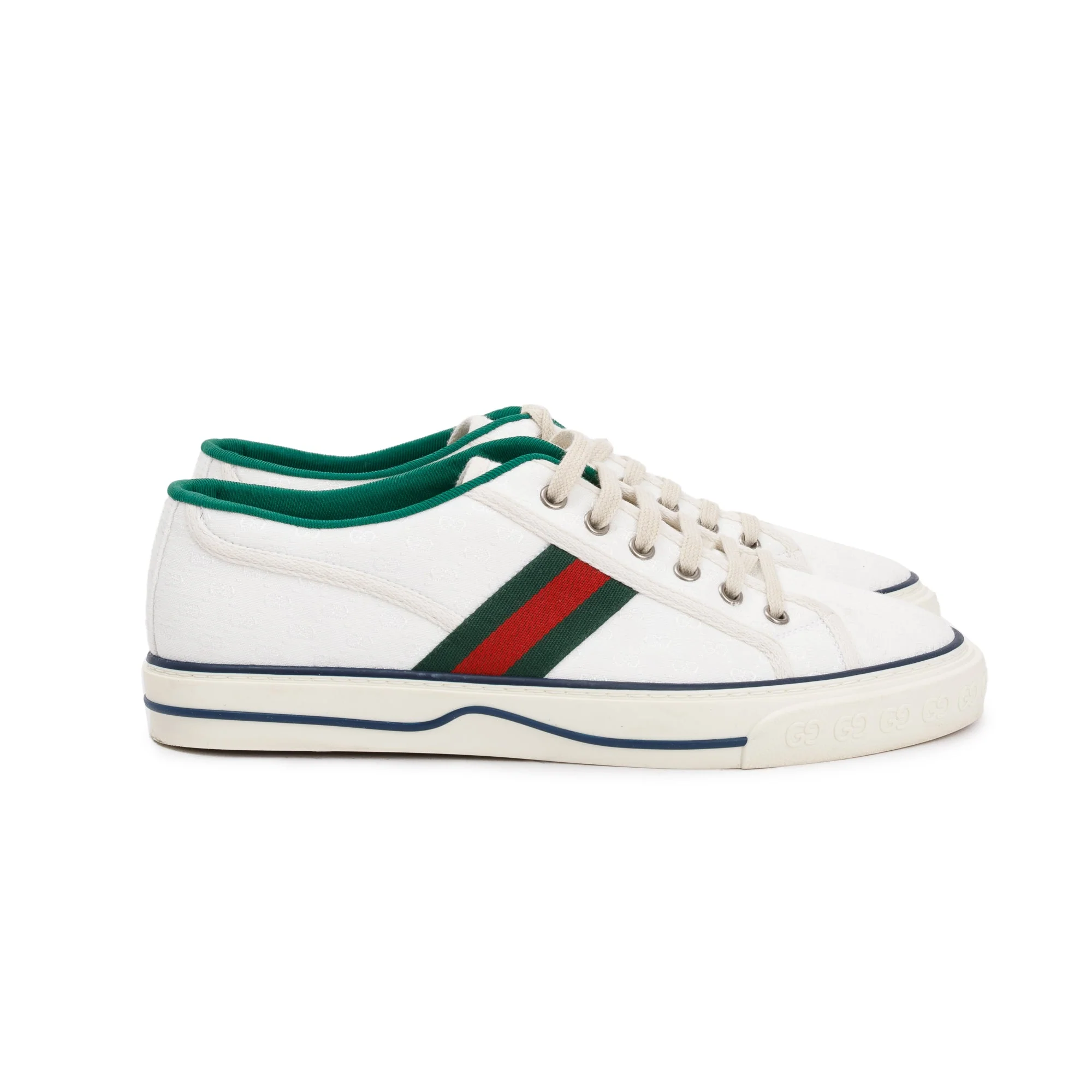 Gucci White GG Canvas Web Men's Tennis 1977 Sneakers, Size 7 - Image 3