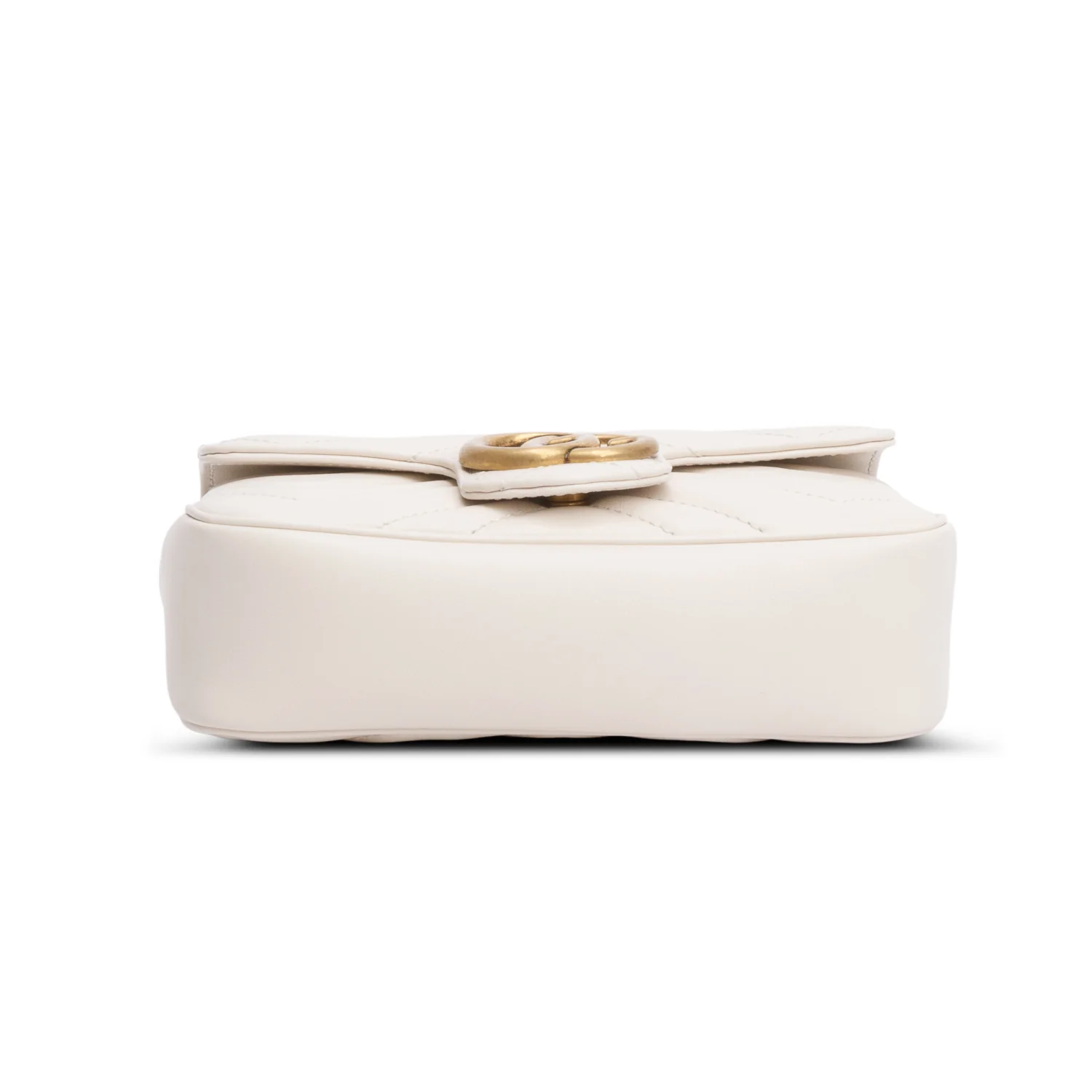 Gucci White GG Marmont Matelasse Leather Mini Shoulder Bag w/ Box - Image 8