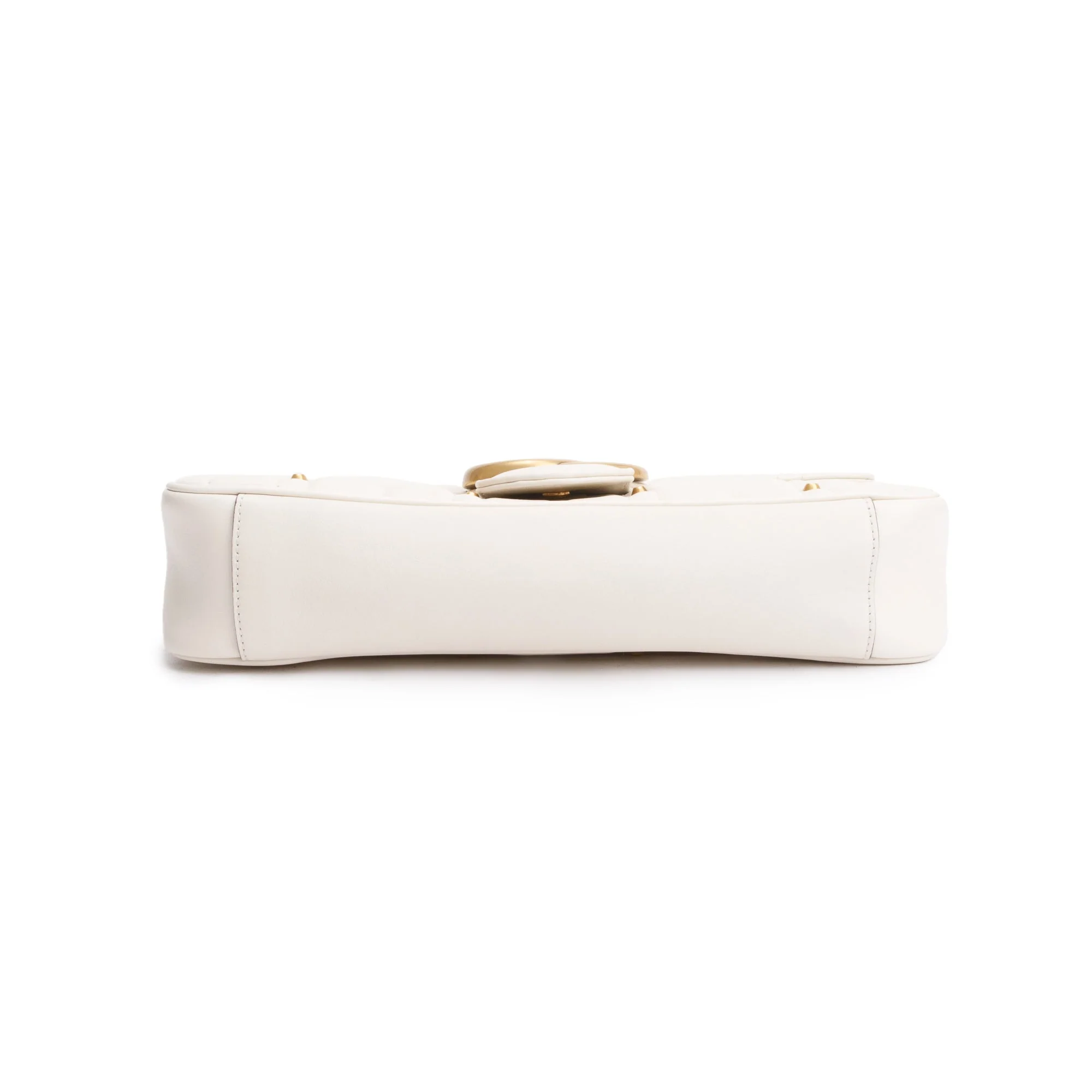 Gucci White GG Marmont Matelasse Medium Studded Shoulder Bag - Image 5