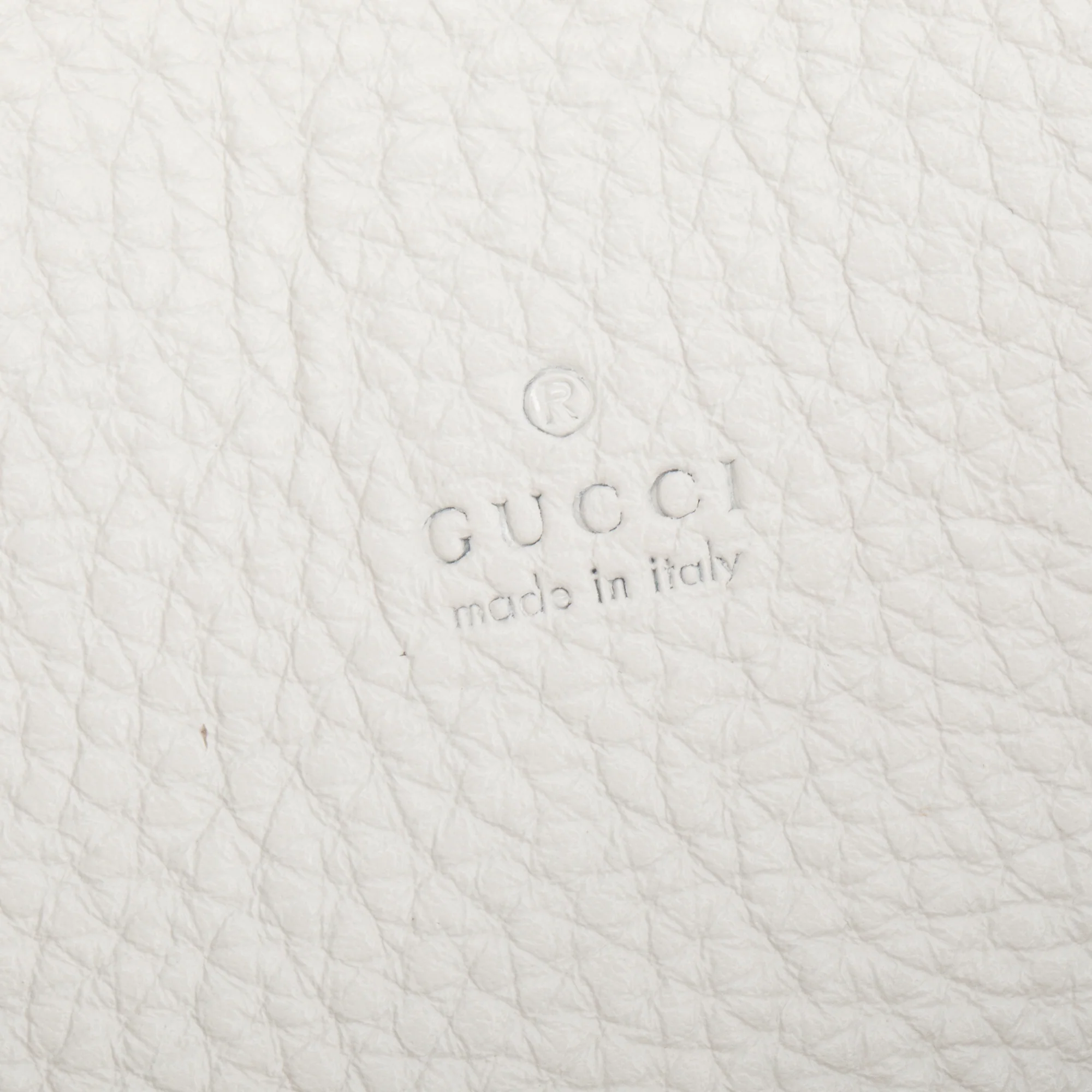 Gucci White Grained Leather Jackie 1961 Medium Crossbody Bag w/ Pouch - Image 8