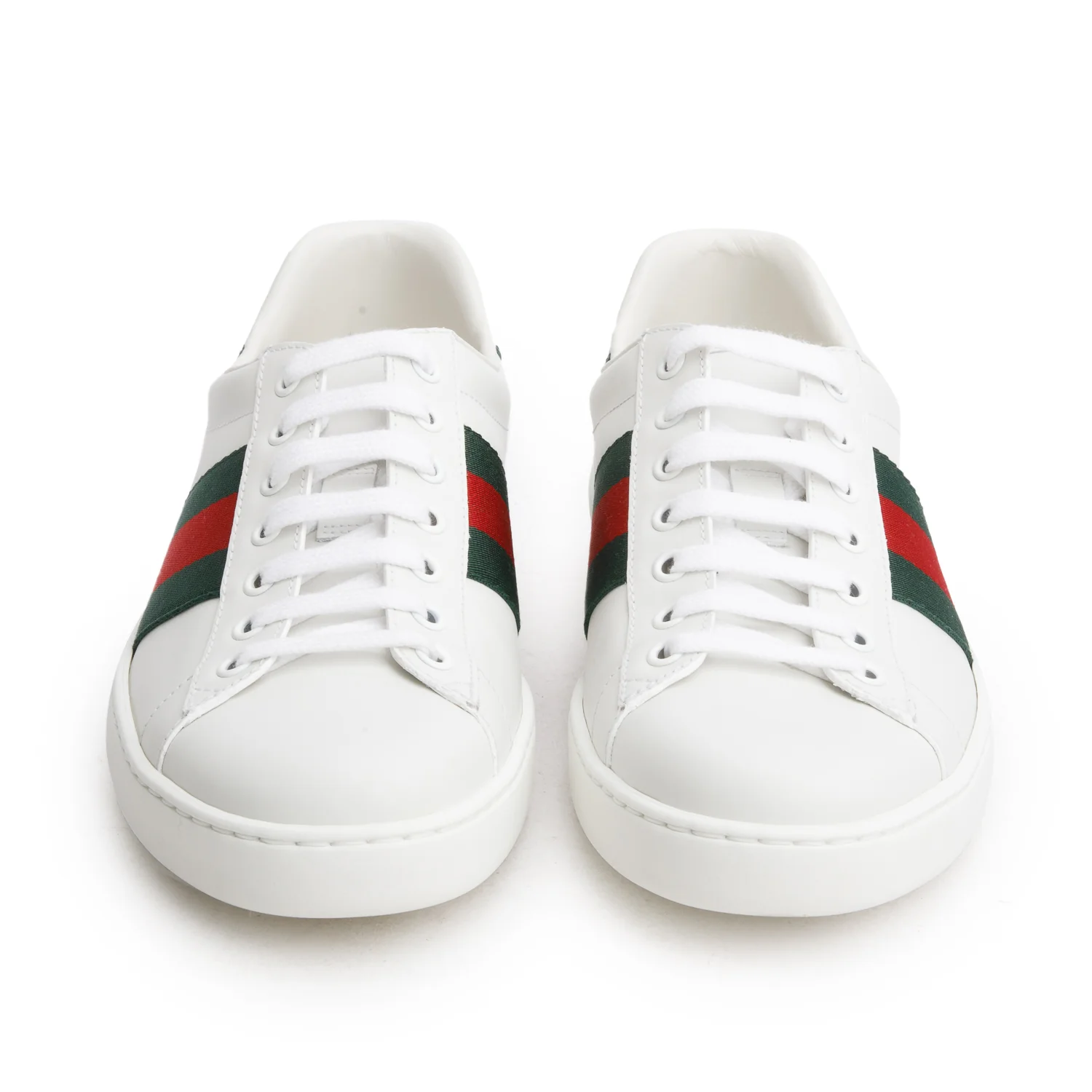 Gucci White Leather Ace Low Sneakers, Men's Size 6.5 w/ Box - Image 4