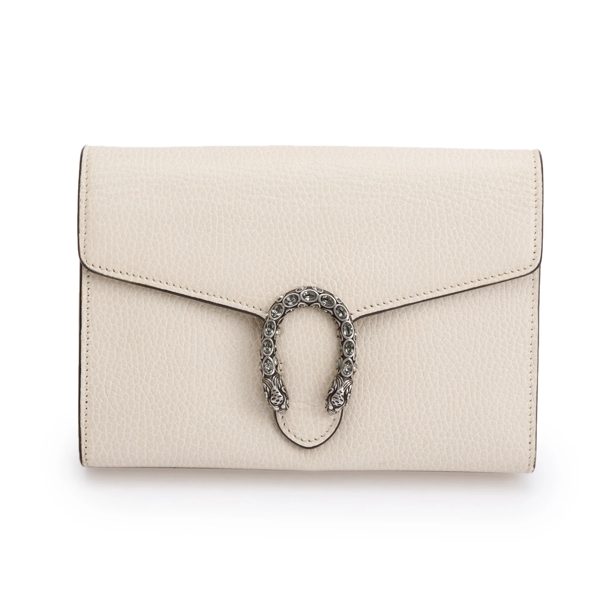Gucci White Leather Mini Dionysus Chain Wallet - Image 3
