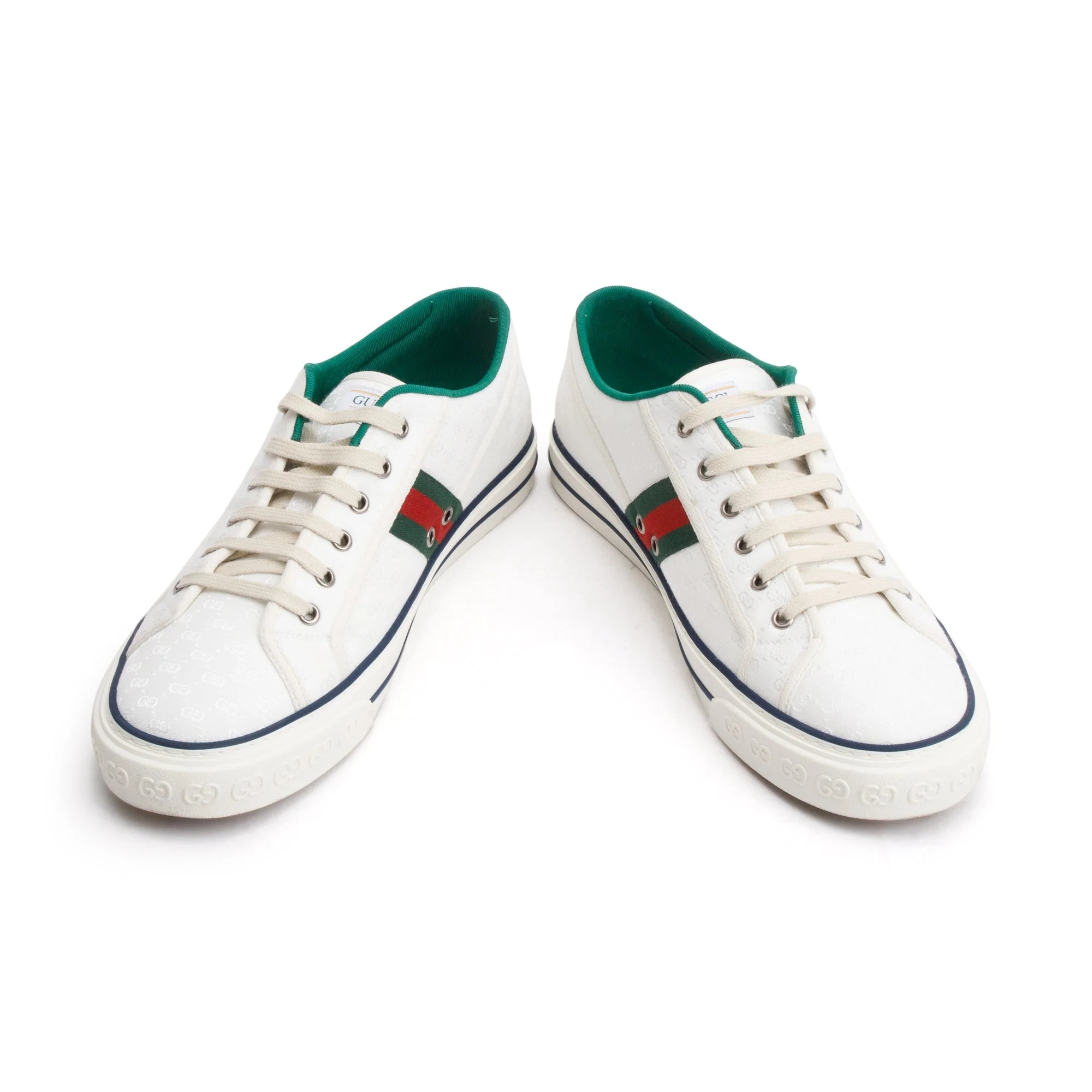 Gucci White Micro GG Canvas Web Men's Tennis 1977 Sneakers, Size 11.5 w/ Box - Image 4