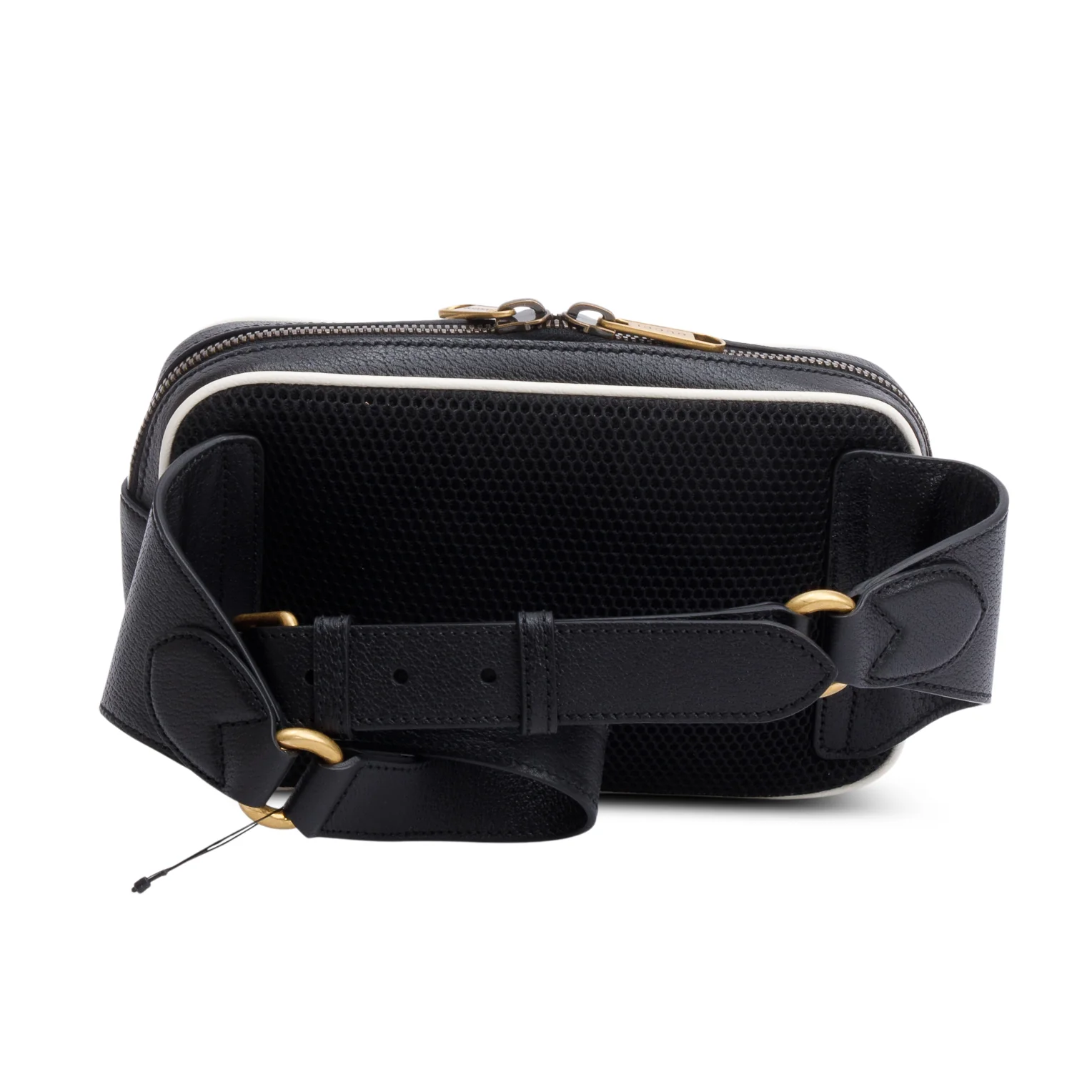 Gucci x Adidas Black Calfskin Leather Trefoil Logo Belt Bag - Image 3