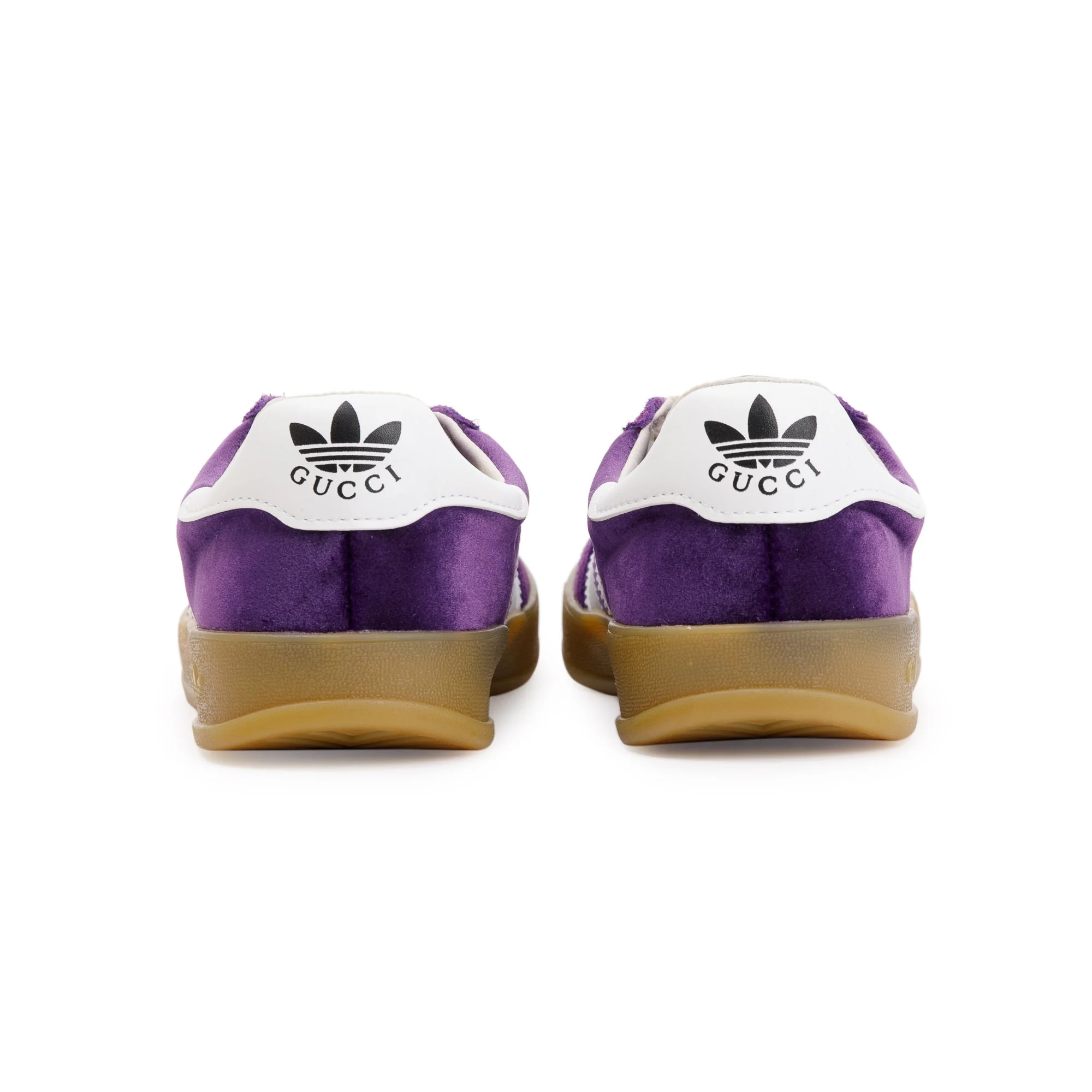 Gucci X Adidas Purple Velvet Gazelle Sneakers, Size 38 w/ Box - Image 5
