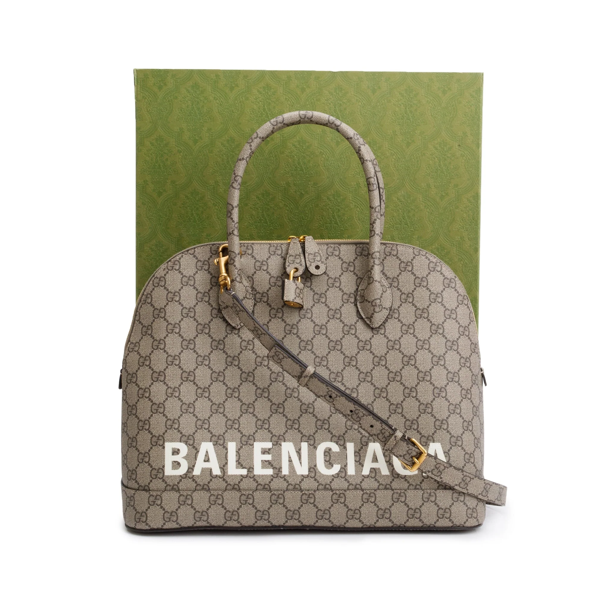 Gucci x Balenciaga The Hacker Project GG Supreme Medium Ville Handle Bag w/ Strap & Box - Image 3