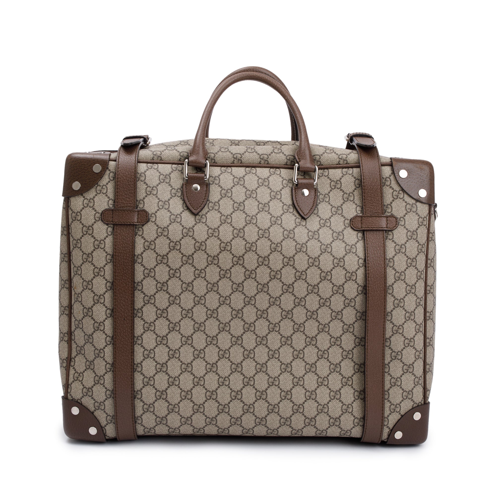 Gucci x Globe Trotter GG Supreme Briefcase w/ Strap - Image 3