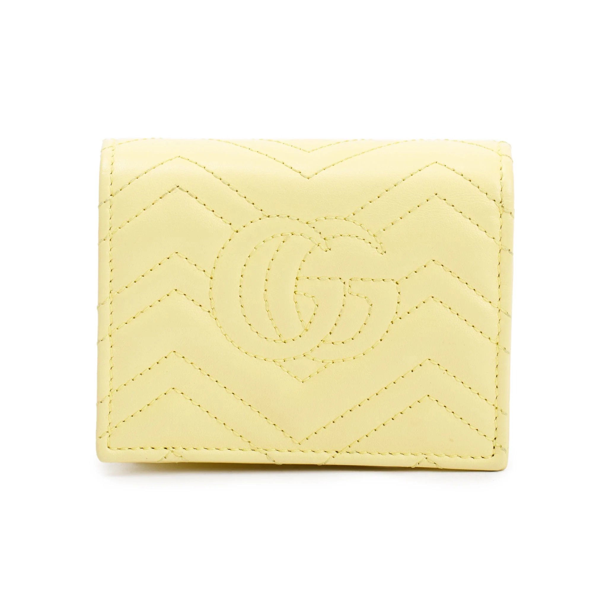 Gucci Yellow GG Marmont Matelasse Leather Mini Wallet On Chain w/ Box - Image 6
