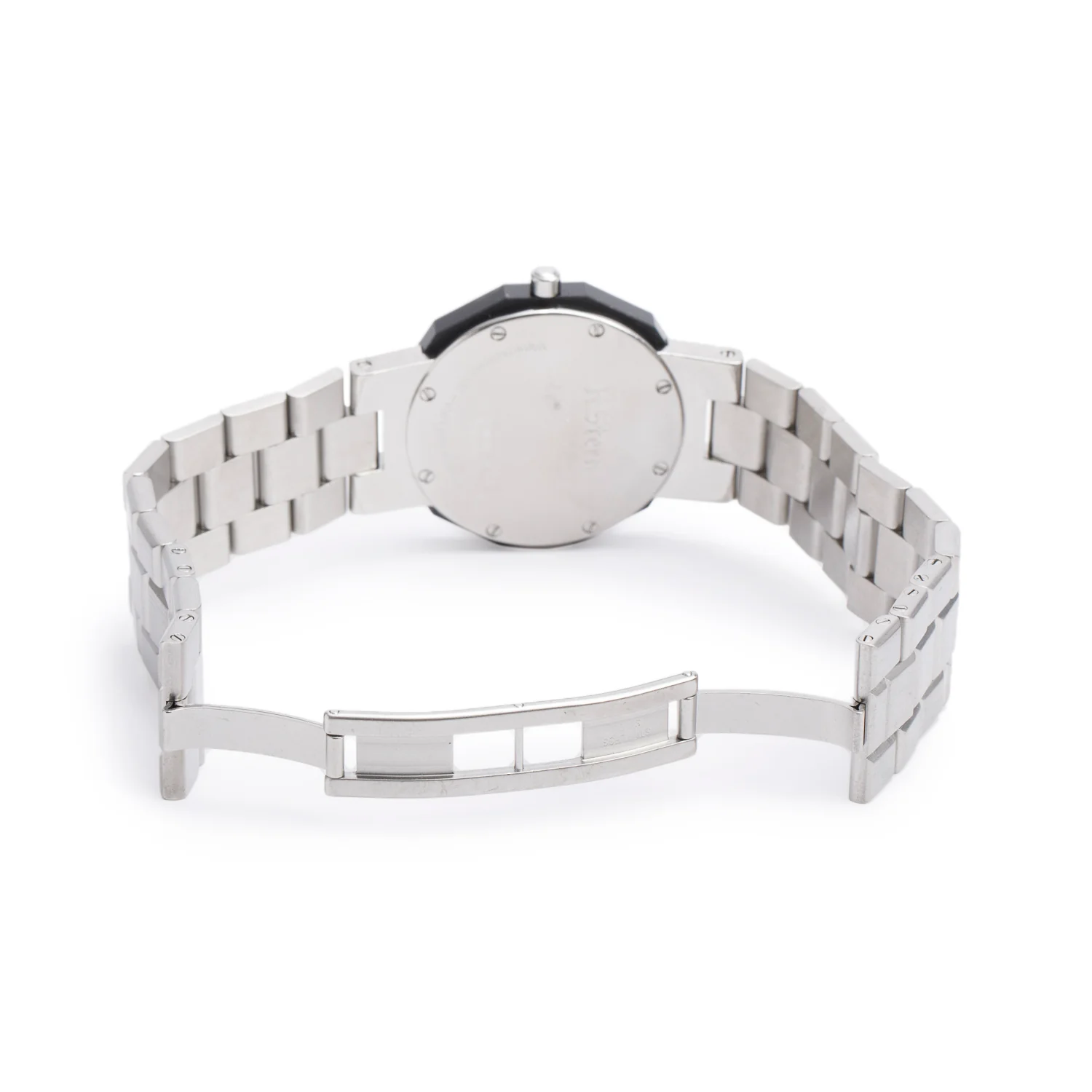H.Stern Stainless Steel Sapphire Collection 34 MM Quartz Watch Black Diamond Dial - Image 4