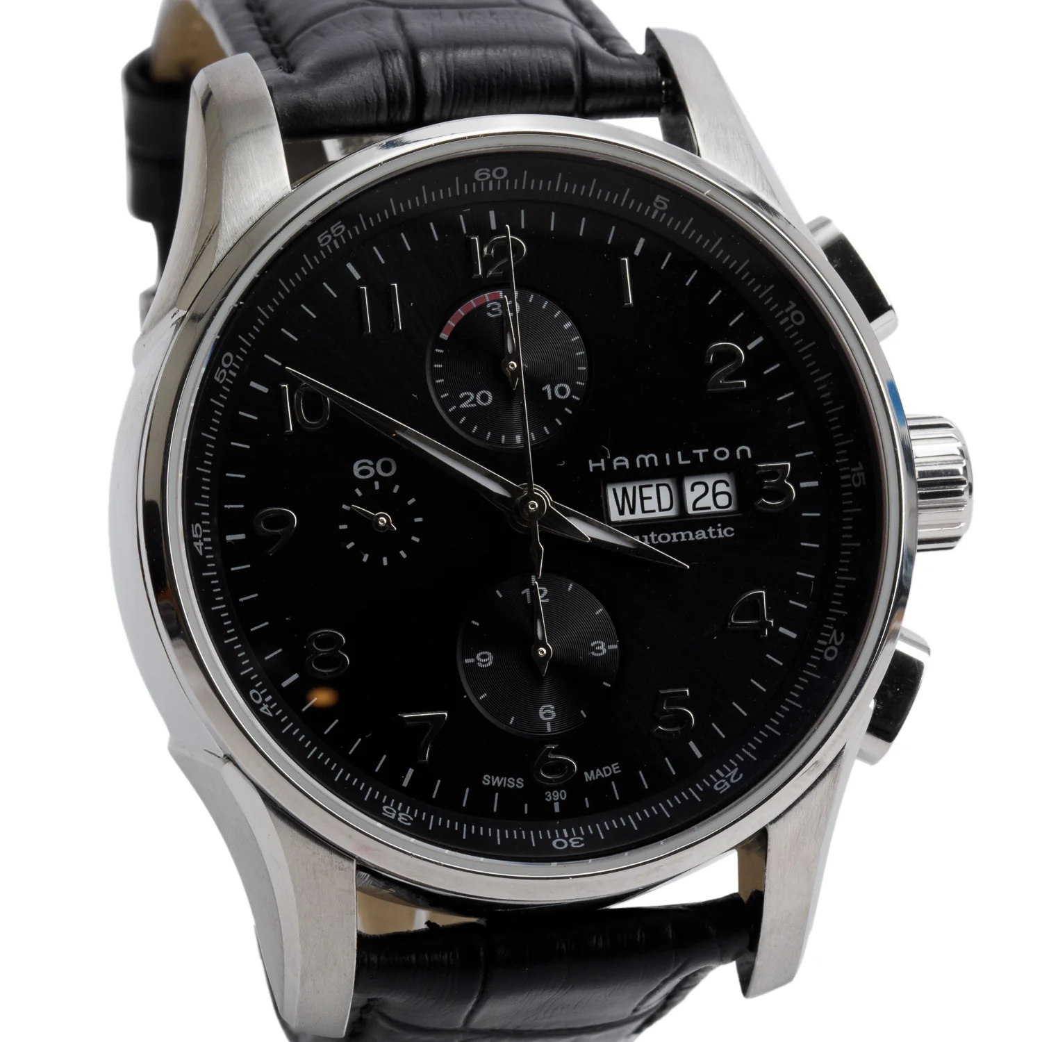 Hamilton Stainless Steel Jazzmaster Maestro 45 MM Automatic Chronograph Watch H327161 w/ Box - Image 3