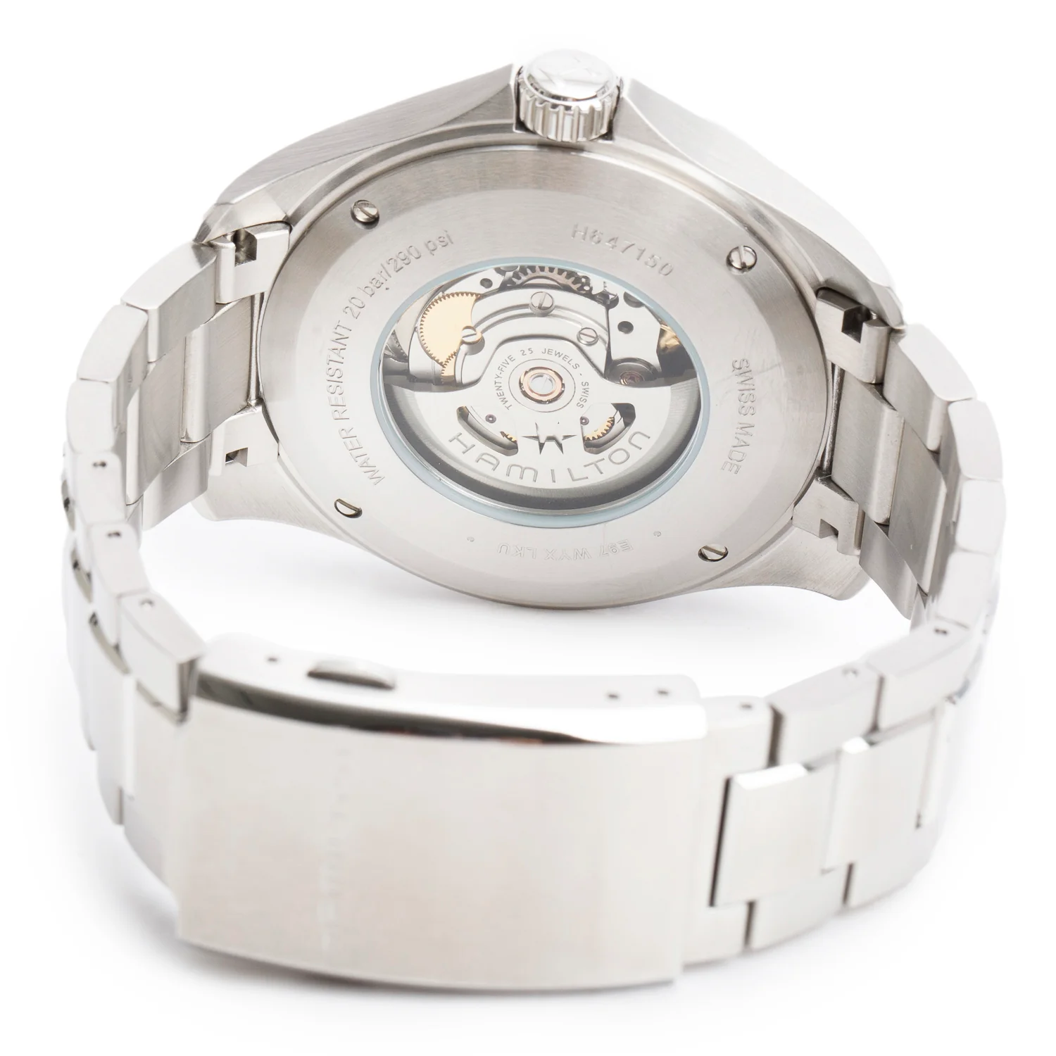 Hamilton Stainless Steel Khaki Aviation Night Pilot Day Date 46 MM Automatic Watch H647150 w/ Box - Image 4