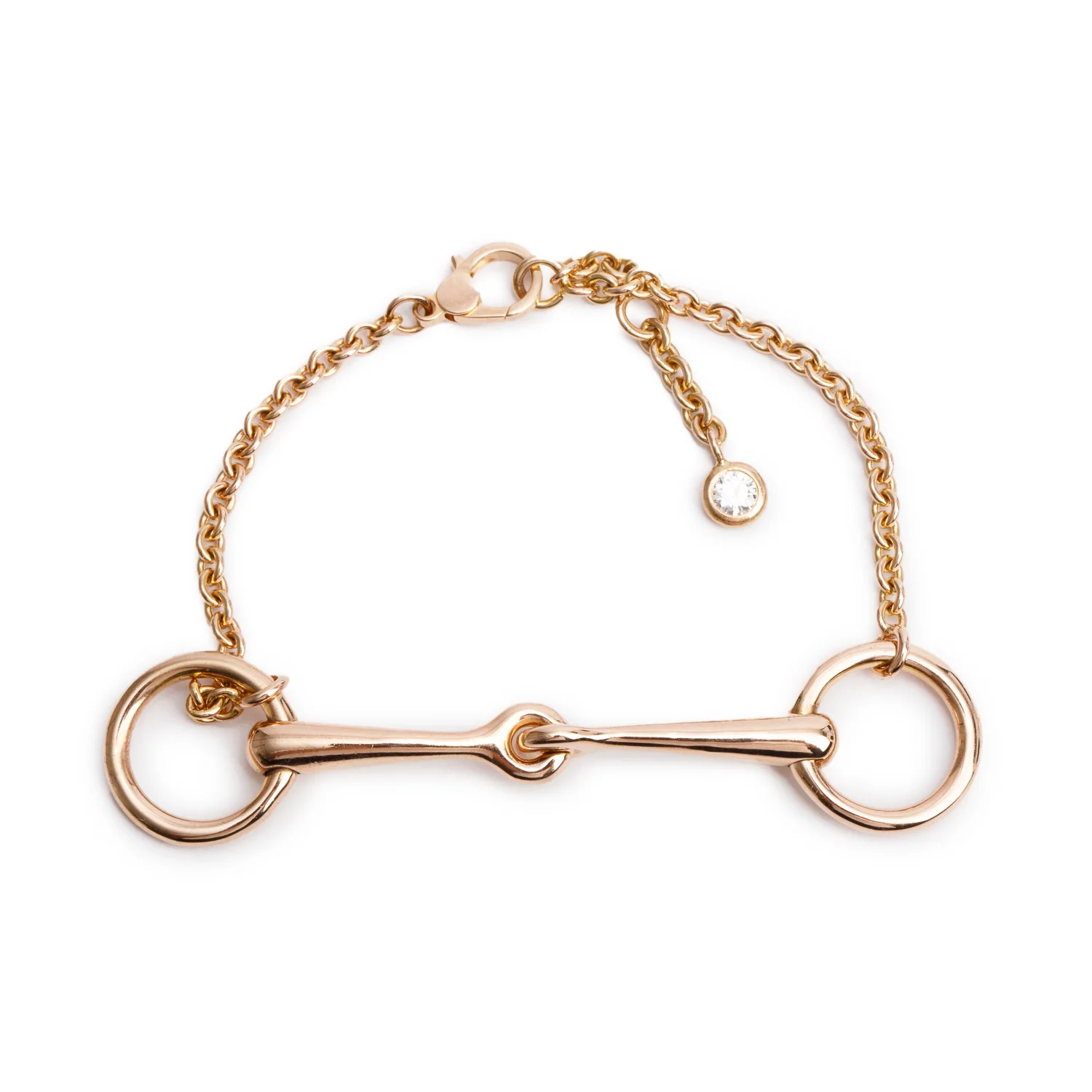 Hermes 18k Rose Gold Diamond Filet d'Or Bracelet