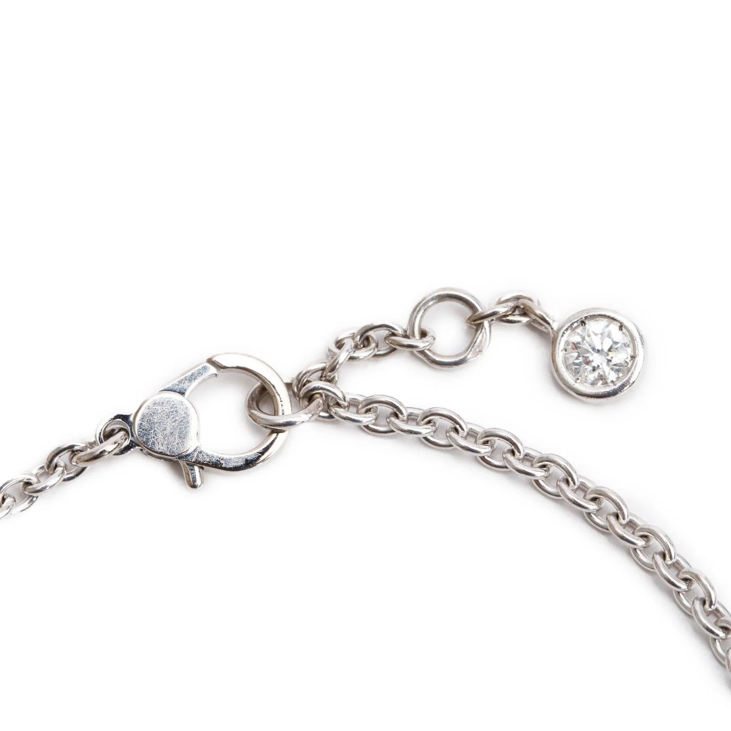 Hermes 18k White Gold Diamond Finesse Bracelet w/ Box - Image 3