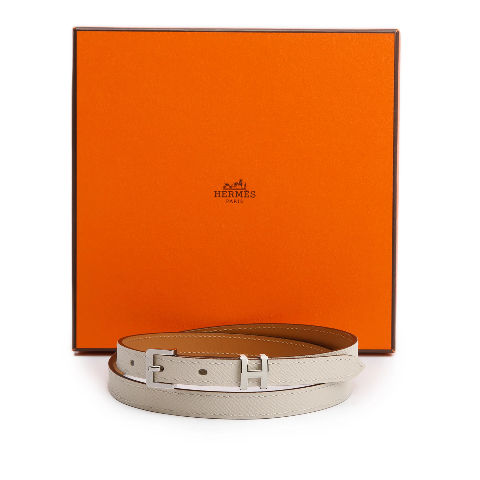Hermes 2020 Craie Epsom Leather Pop H 15 Belt w/ Box - Image 2