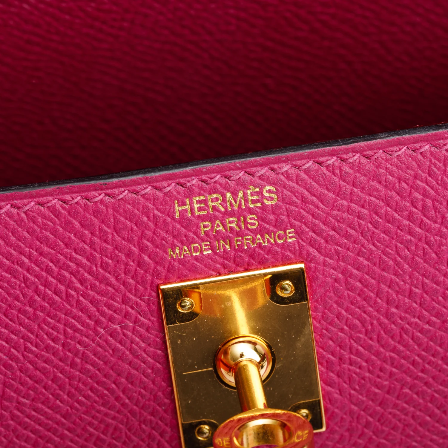 Hermes 2020 Rose Pourpre Veau Epsom Leather Kelly II 25 w/ Strap & Box - Image 10