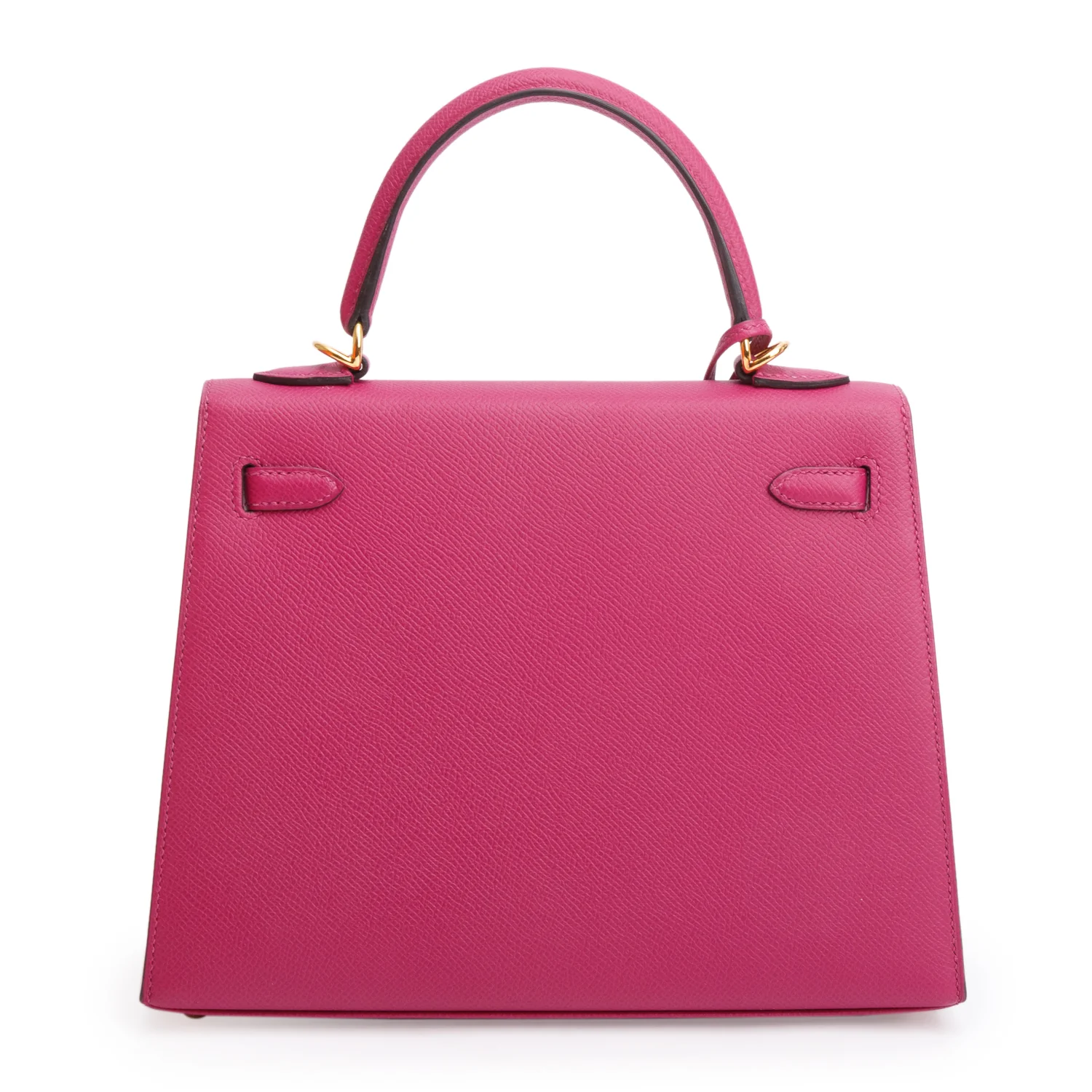 Hermes 2020 Rose Pourpre Veau Epsom Leather Kelly II 25 w/ Strap & Box - Image 6