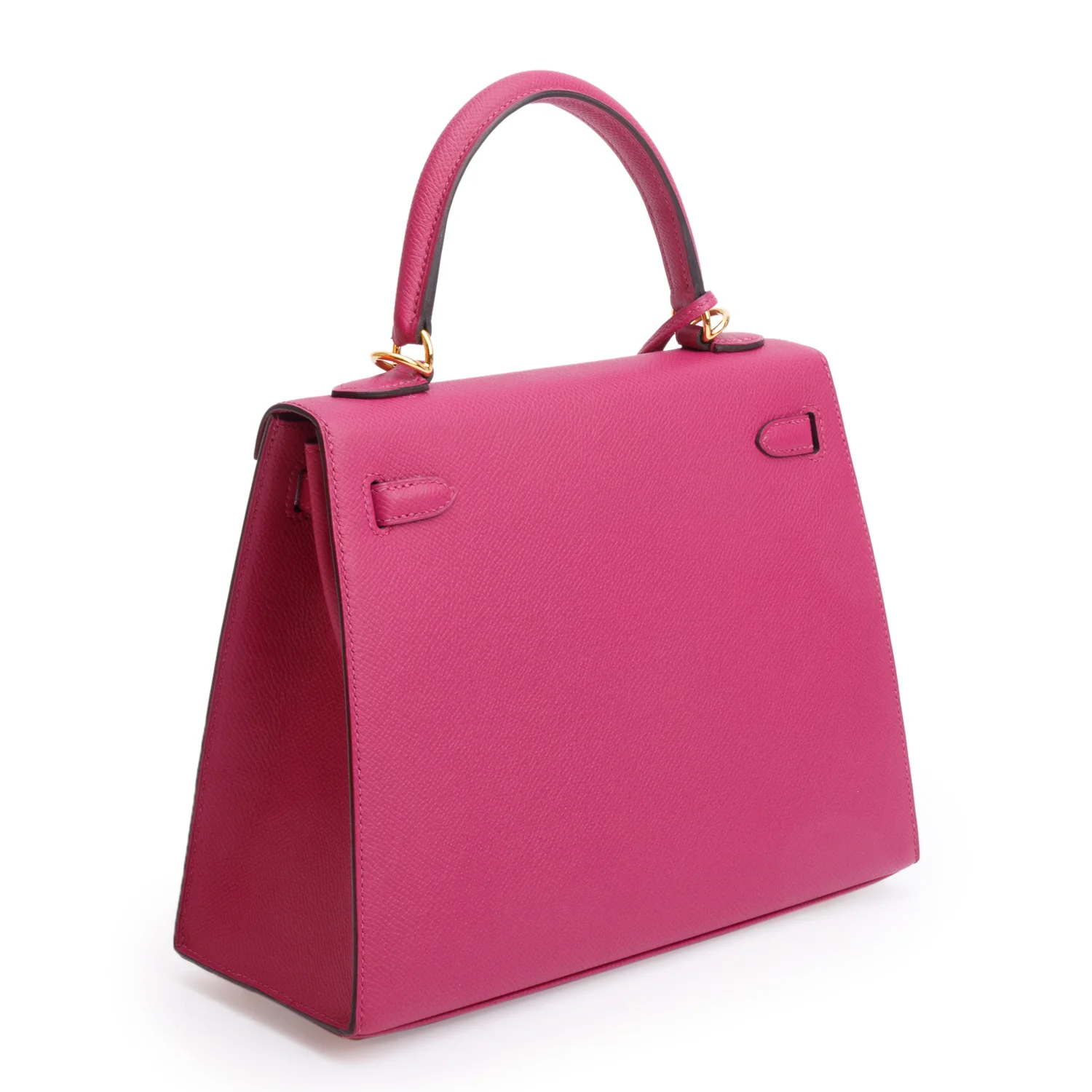Hermes 2020 Rose Pourpre Veau Epsom Leather Kelly II 25 w/ Strap & Box - Image 7