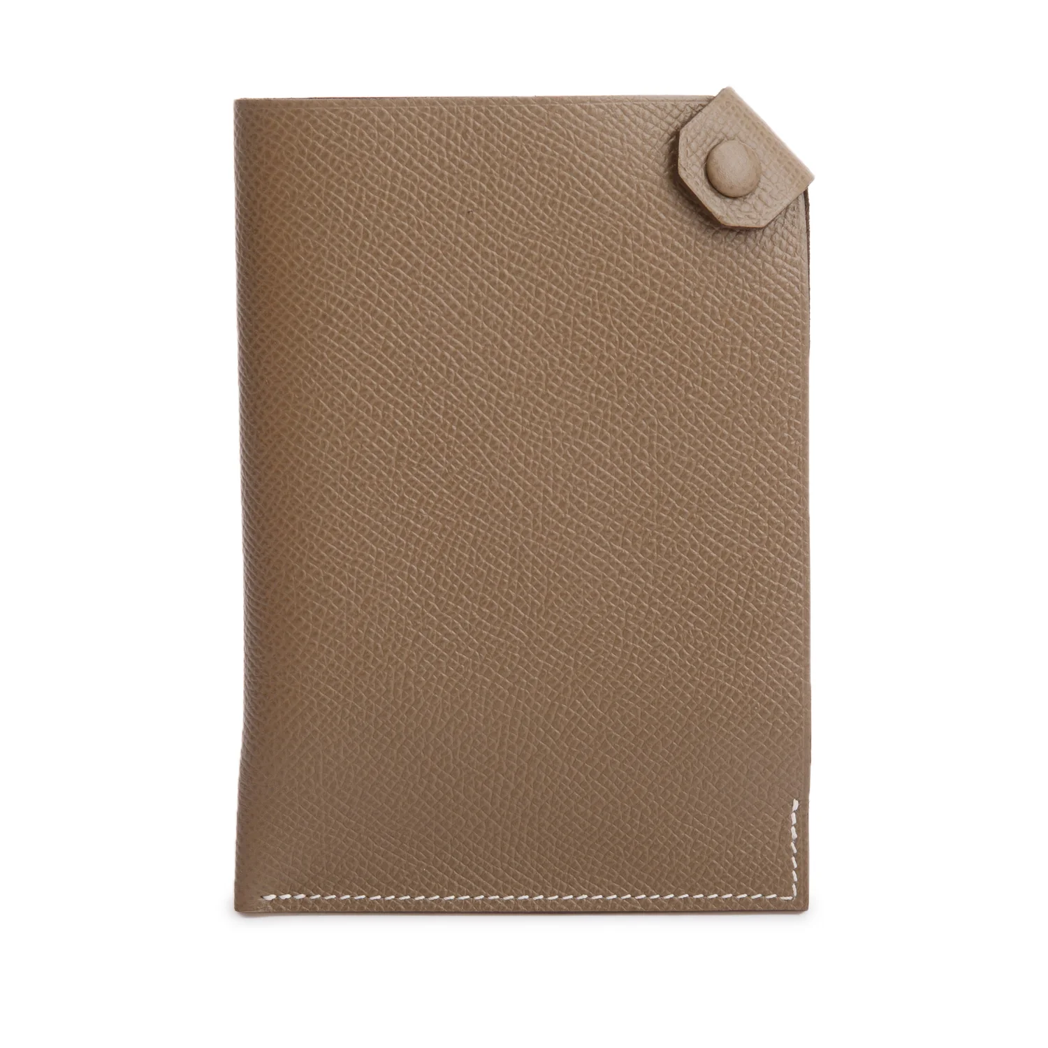Hermes 2021 Etoupe Epsom Calfskin Tarmac PM Passport Holder w/ Box