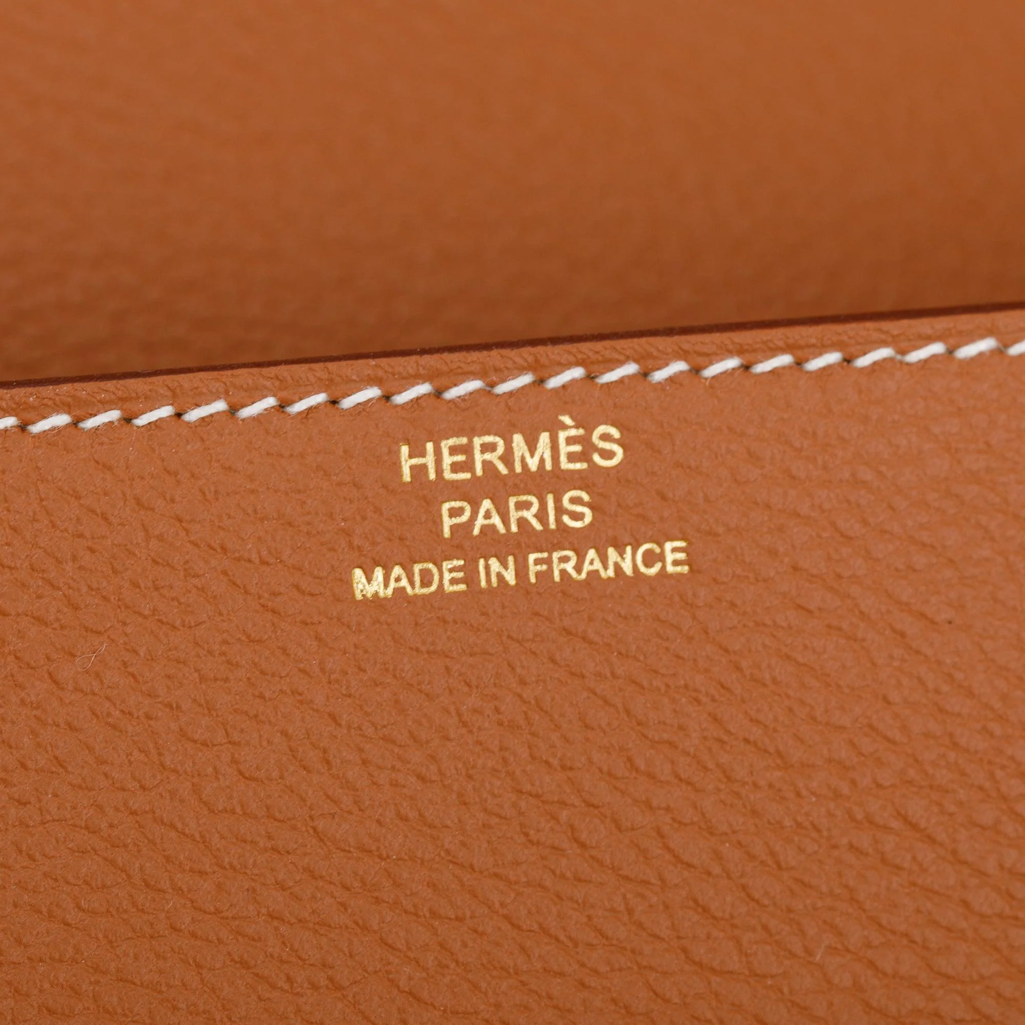 Hermes 2021 Gold Evercolor Roulis Slim Compact Wallet w/ Box, Insert & Receipt - Image 8