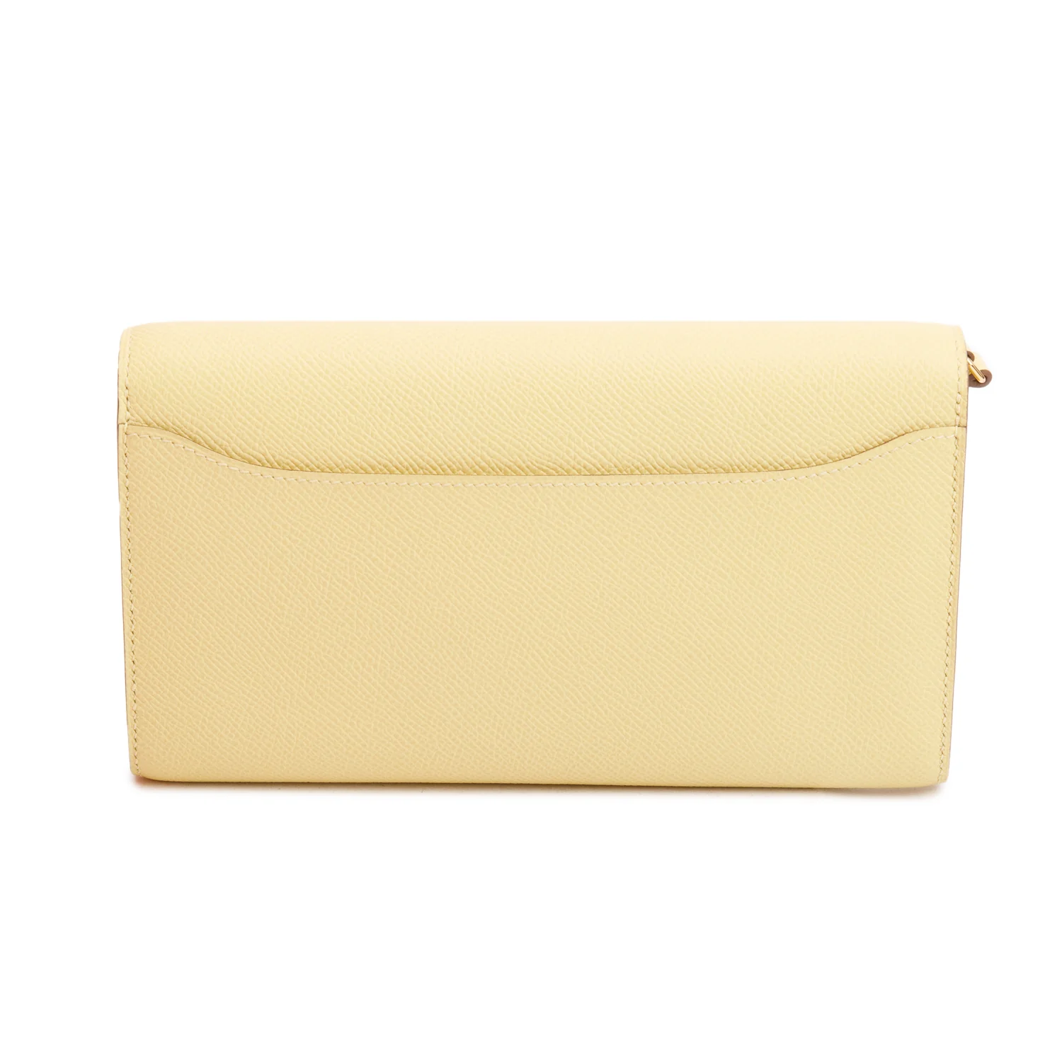 Hermes 2021 Jaune Poussin Epsom Leather Constance to Go w/ Strap, Box & Receipt - Image 6