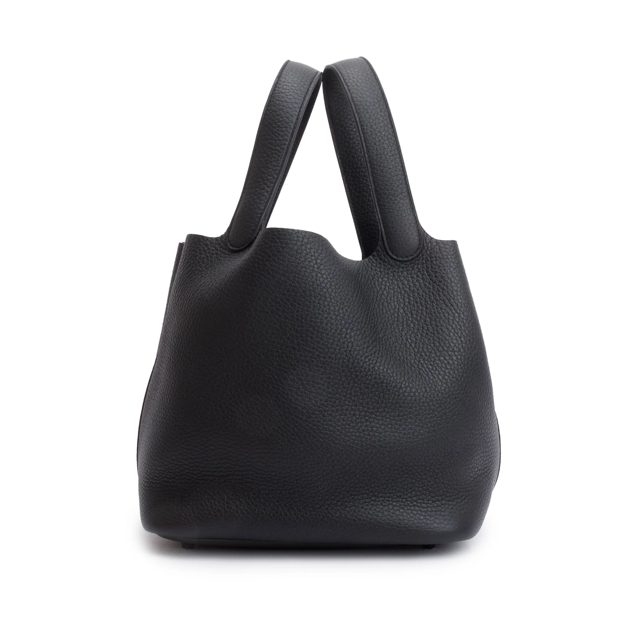 Hermes 2021 Noir So Black Taurillon Clemence Picotin Lock 22 w/ Box - Image 4