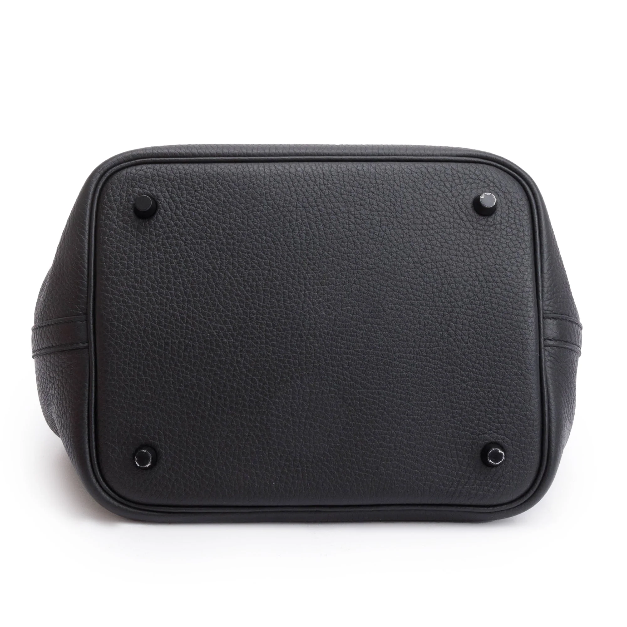 Hermes 2021 Noir So Black Taurillon Clemence Picotin Lock 22 w/ Box - Image 5