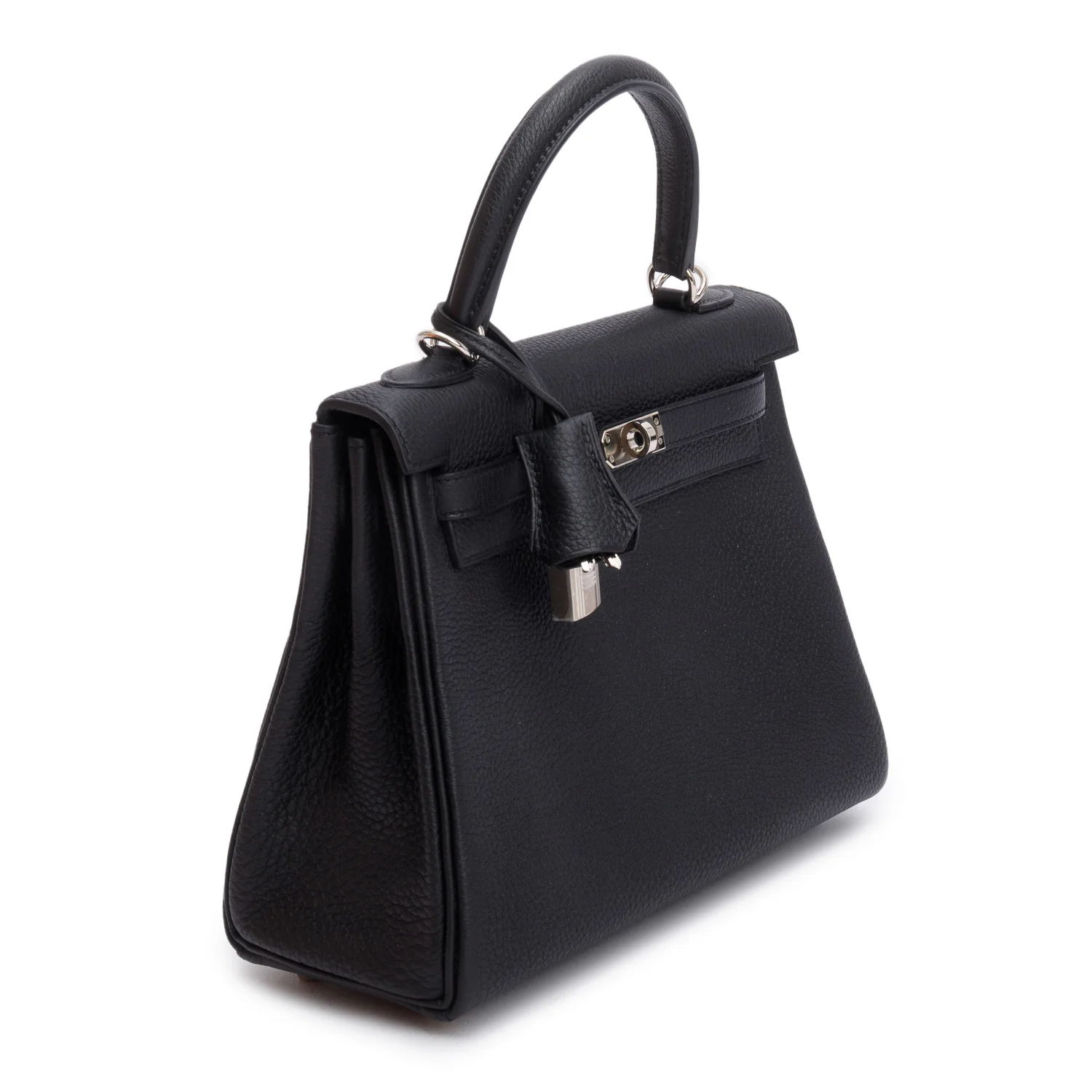 Hermes 2021 Noir Togo Kelly II Retourne 25 w/ Strap & Box - Image 5